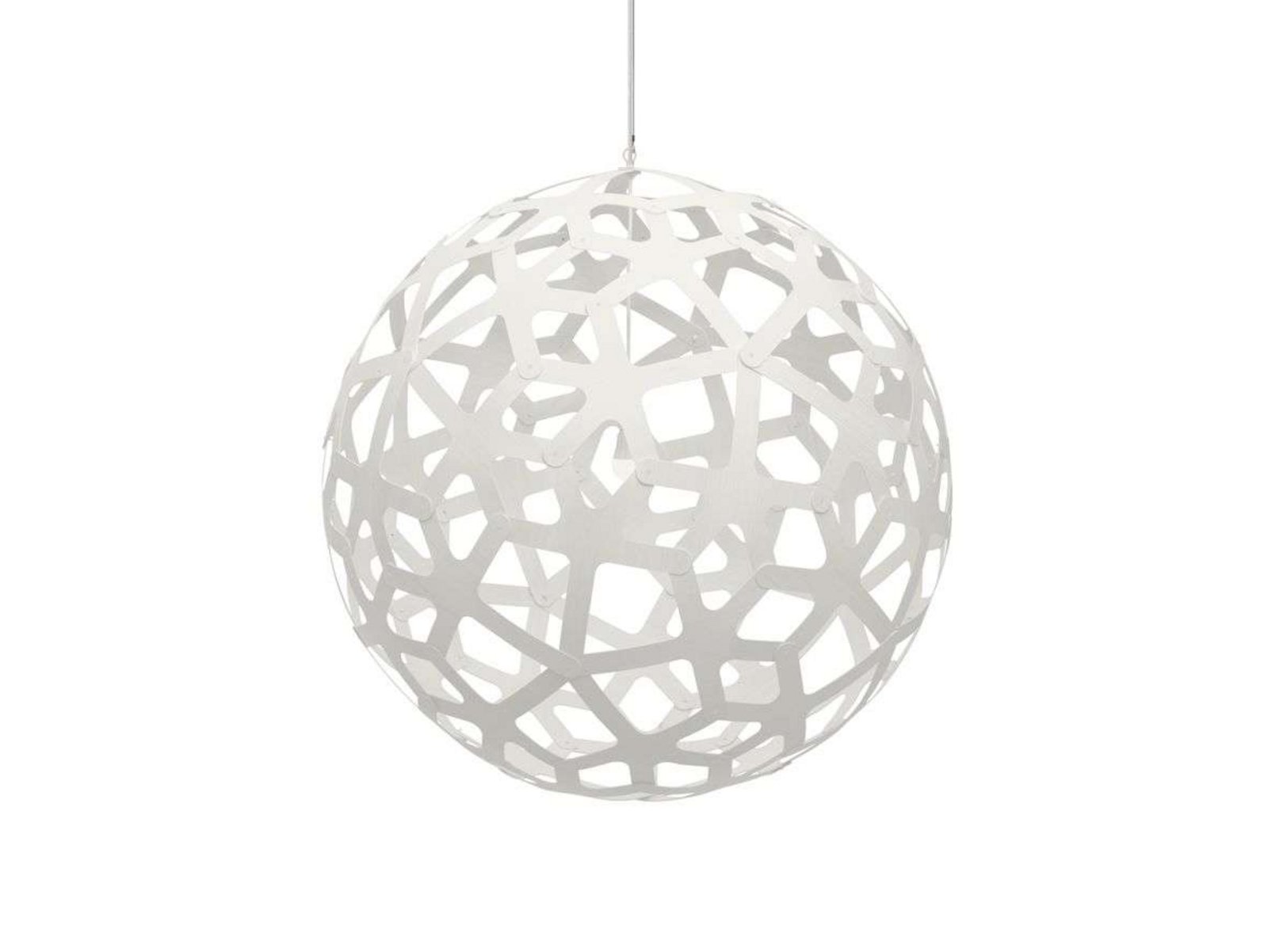 Coral Lustră Pendul Ø120 White 2 Sides - David Trubridge