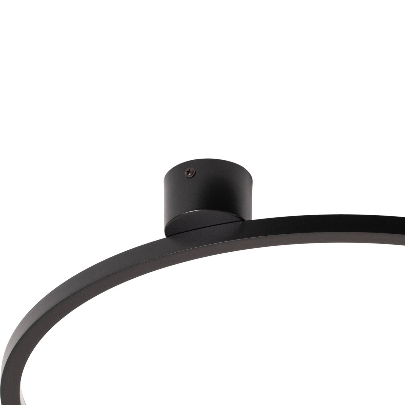 Lampa sufitowa LED Saturno, czarna, Ø 50 cm, metal, 4000 K