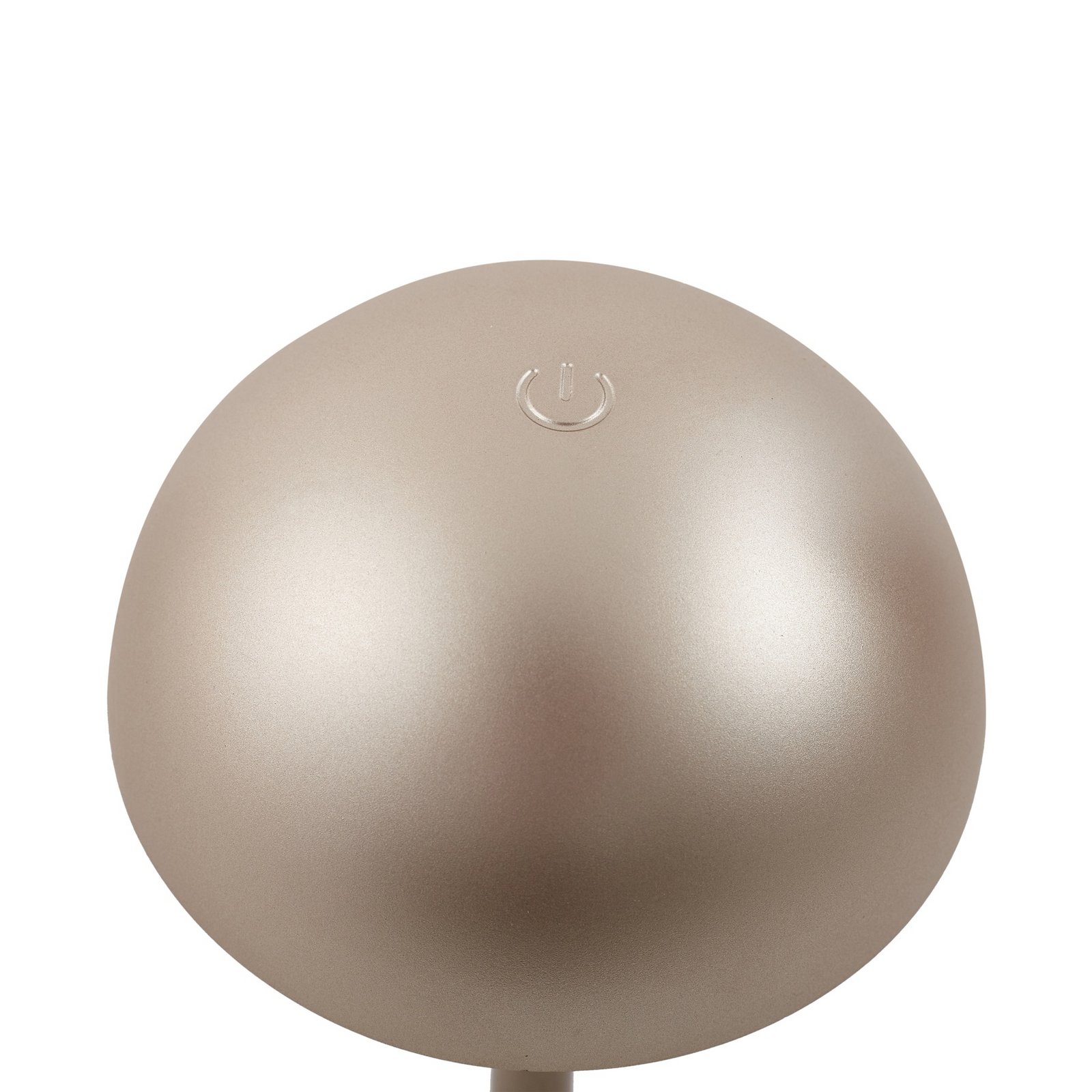 Pippin LED rechargeable table lamp, IP44, gold/travertine - Lindby