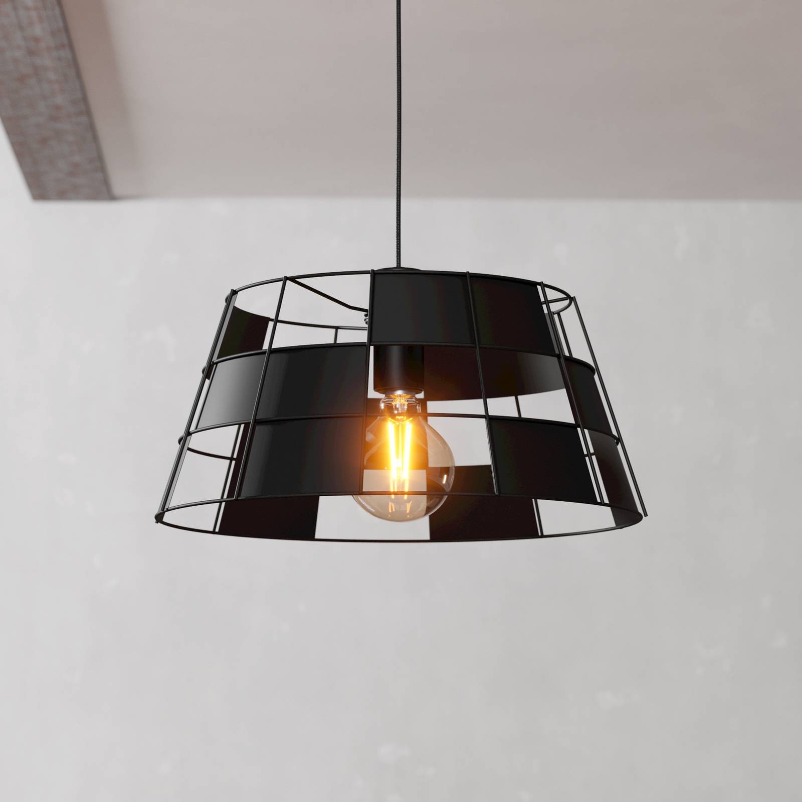 EGLO Pontefract Hängeleuchte aus Stahl, schwarz günstig online kaufen