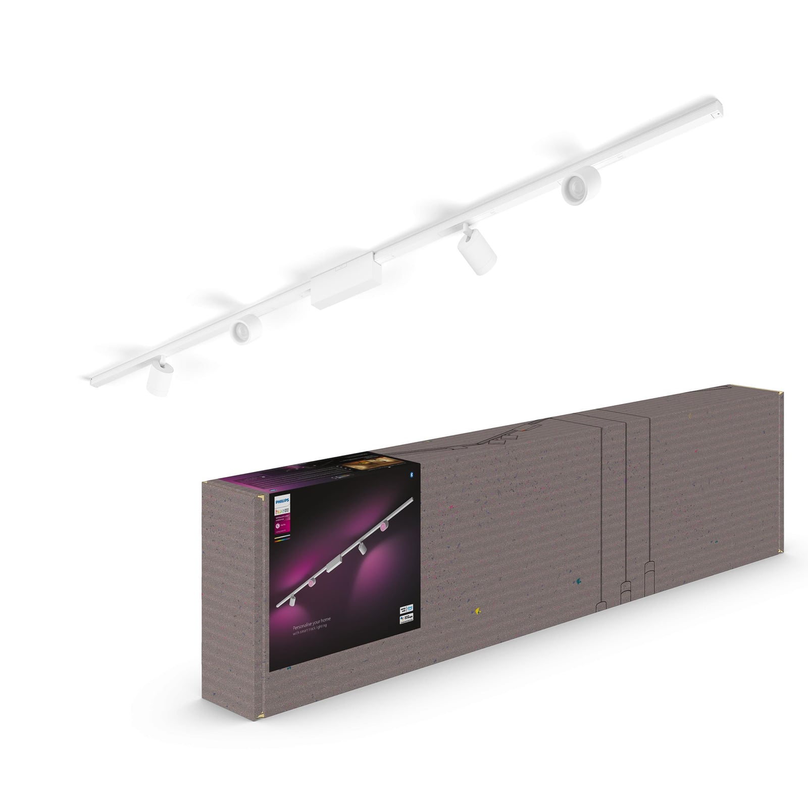 Perifo Schienensystem 4x Spots weiß - Philips Hue