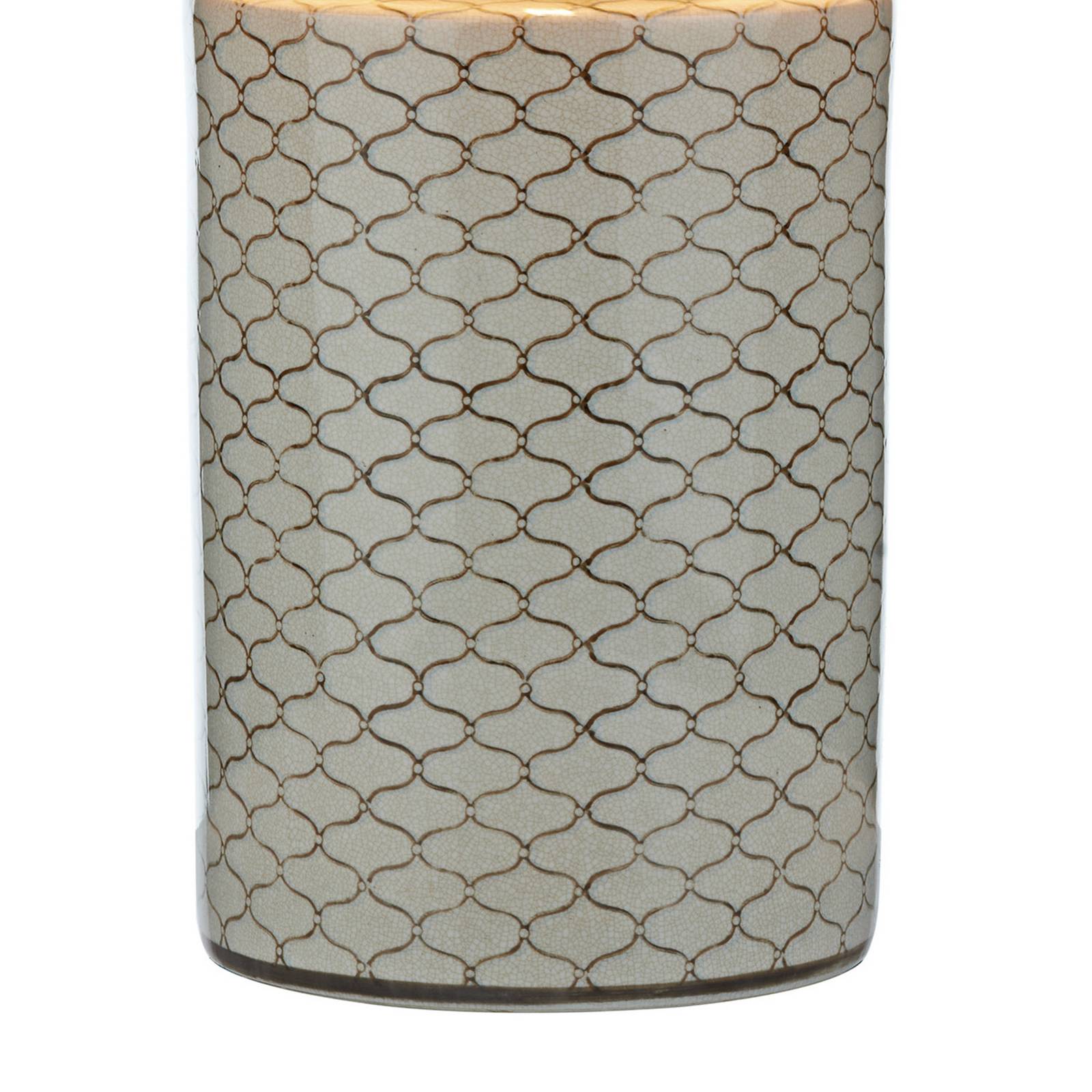 där lighting Paxton table lamp, ceramic, fabric lampshade thumbnail