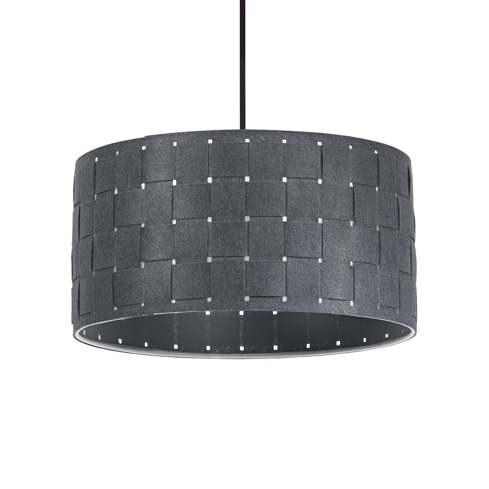OSRAM pakabinama lempa „Decor Felt Weaving“, Ø 38 cm, pilka, veltinis E27