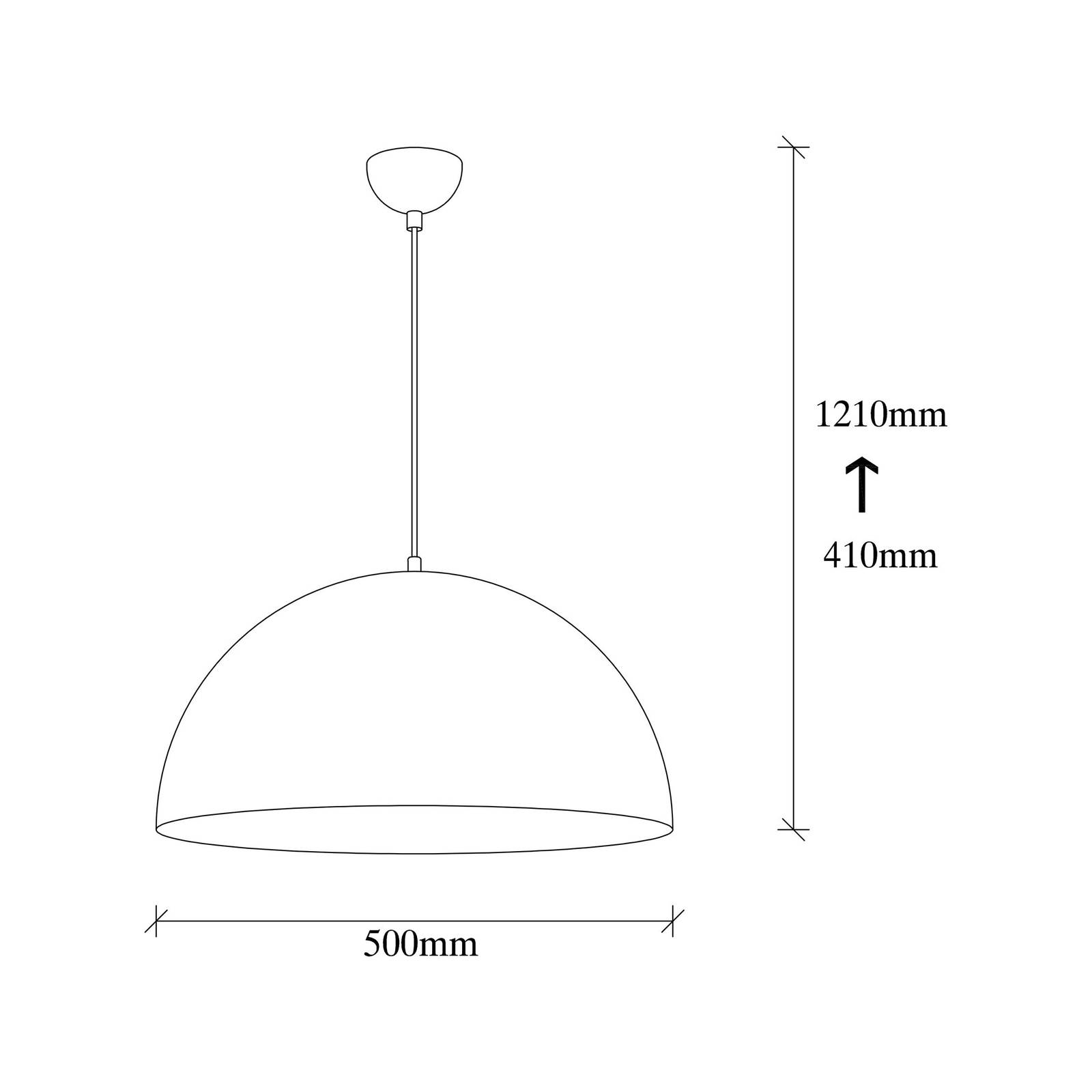 Lampa wisząca Berceste 235-S Ø50cm czarny/złoty