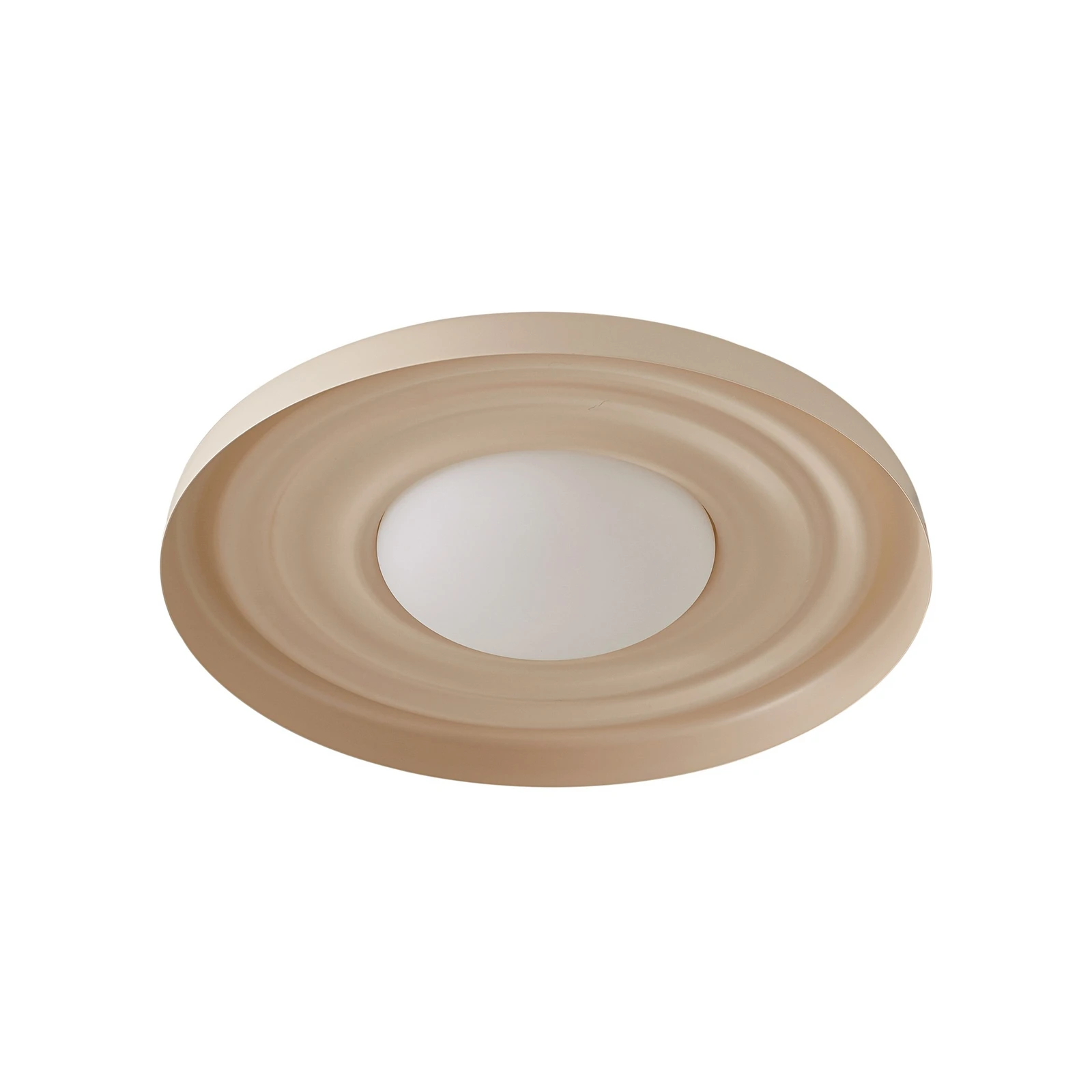 Aplique de pared LED Lindby Waves, beige, Ø 43 cm, metal