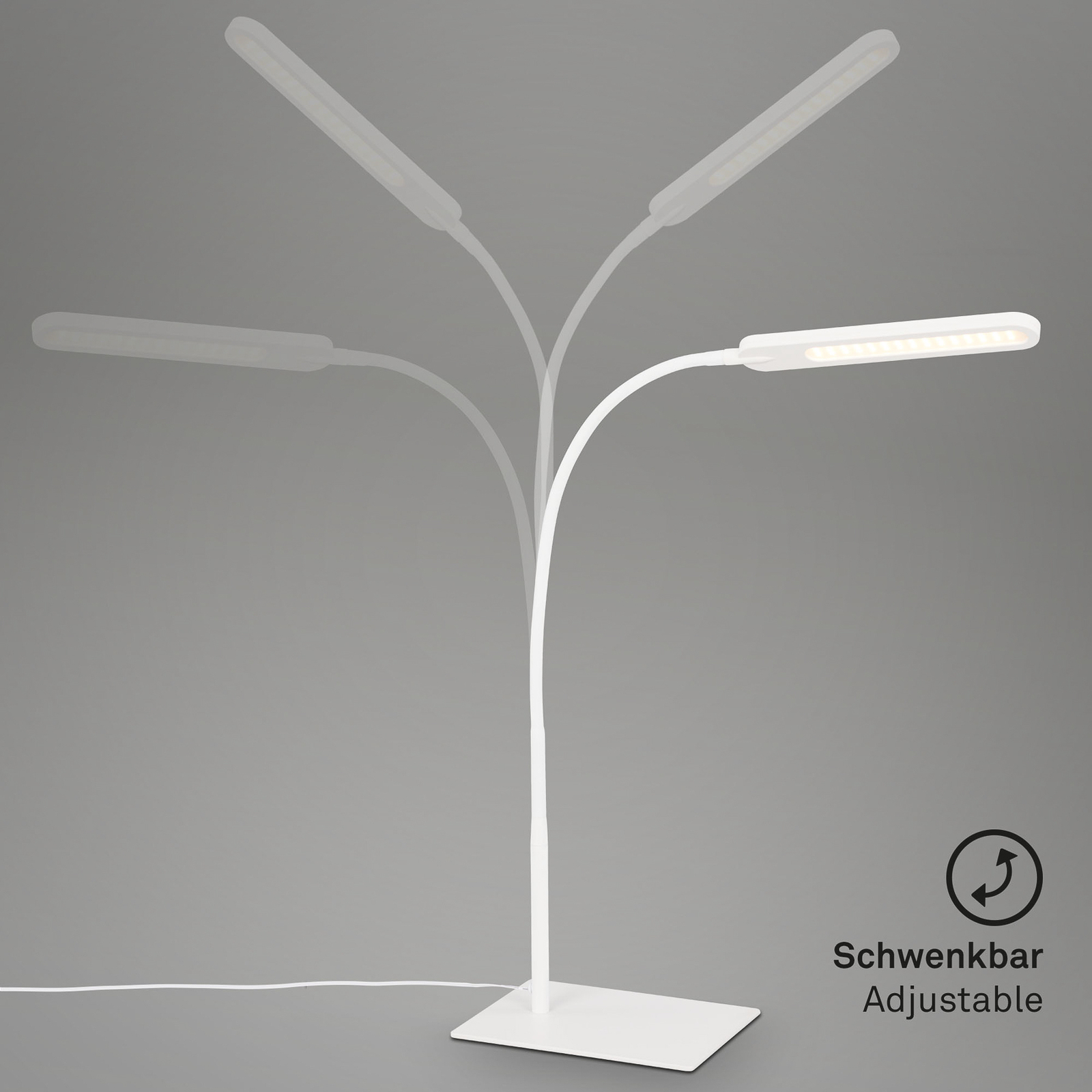 Lámpara de mesa LED Servo, atenuable, CCT, blanco