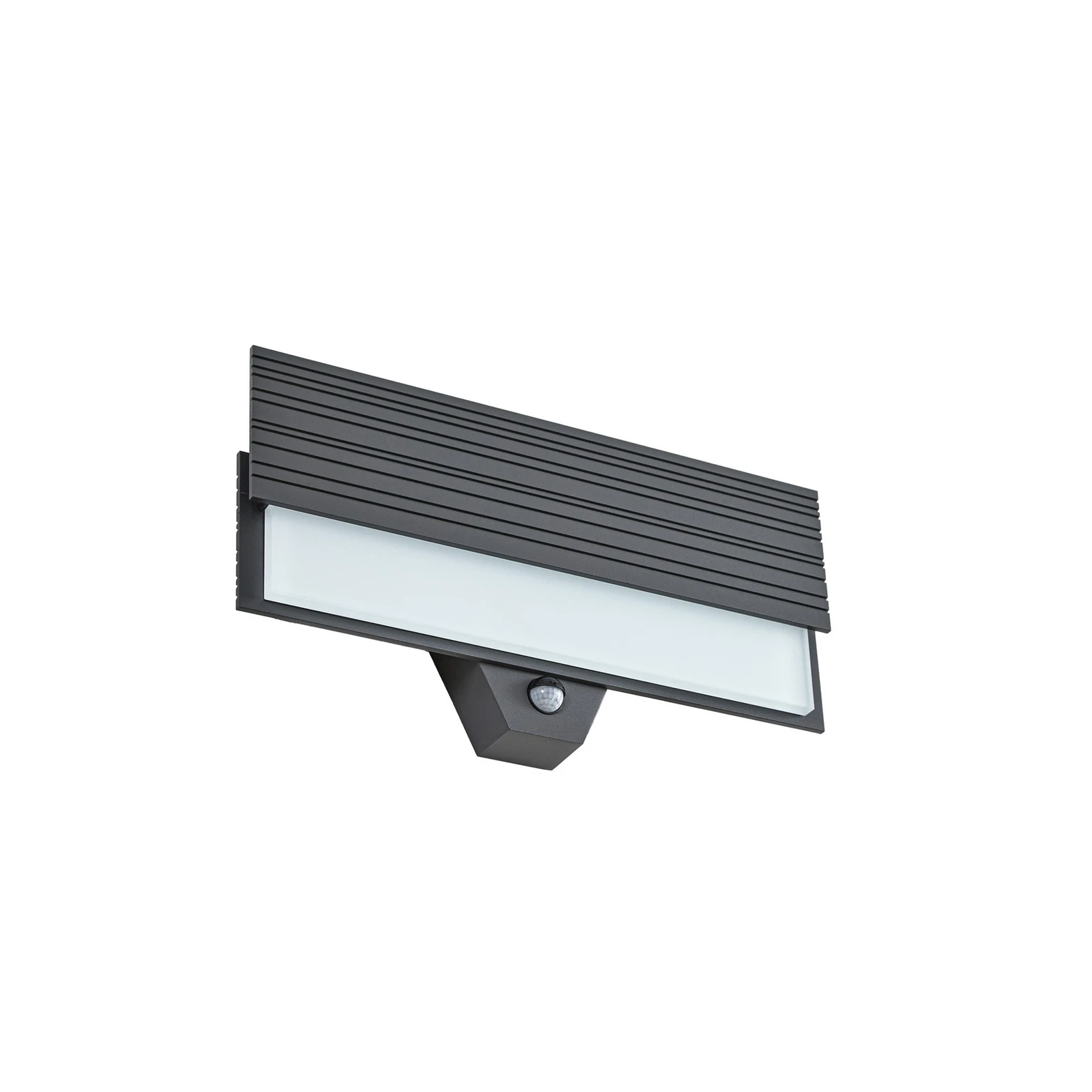Lucande LED-utomhusvägglampa Melira, sensor, antracit, IP65