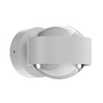 Puk Mini Wand LED 2x8W lenzen helder, mat wit