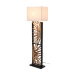 Stehlampe MONTE ISOLA, natur/beige, Höhe 160 cm, Holz/Textil