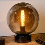 Lámpara de mesa de cristal Jorit en forma esférica, 25 cm