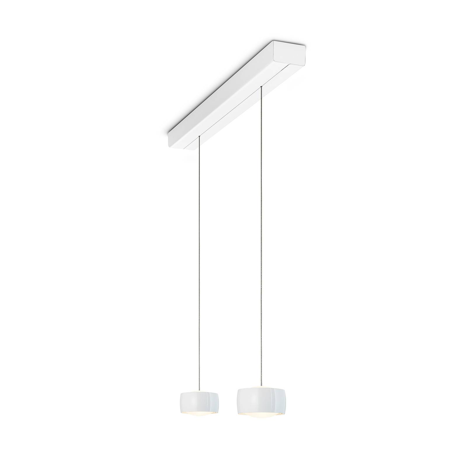 E-shop Závesné svietidlo Grace s modulom Casambi, biele, 2 svetlá