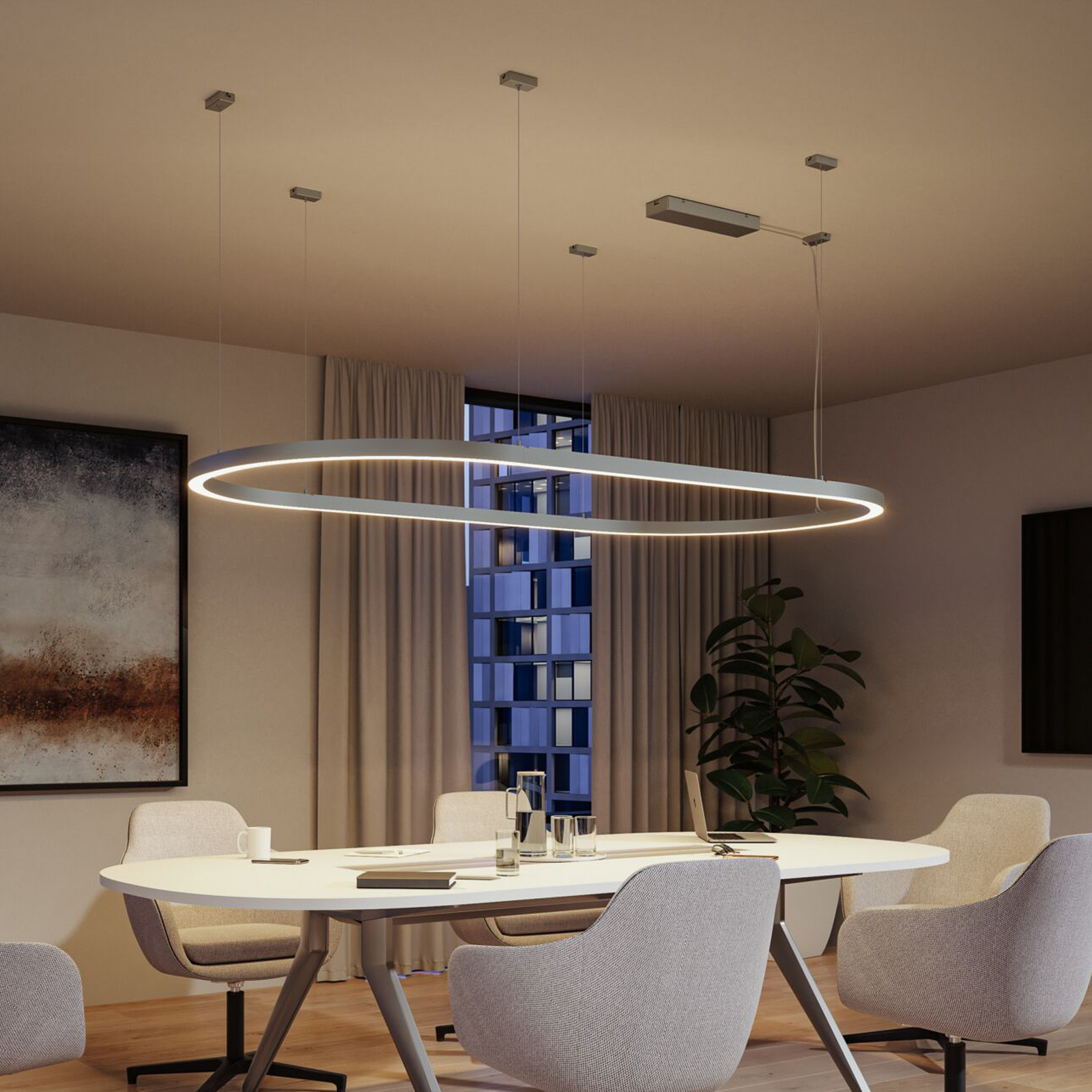 Barra luminosa a LED Paulmann Linion, cromata, curva a 90°, 3.000 K