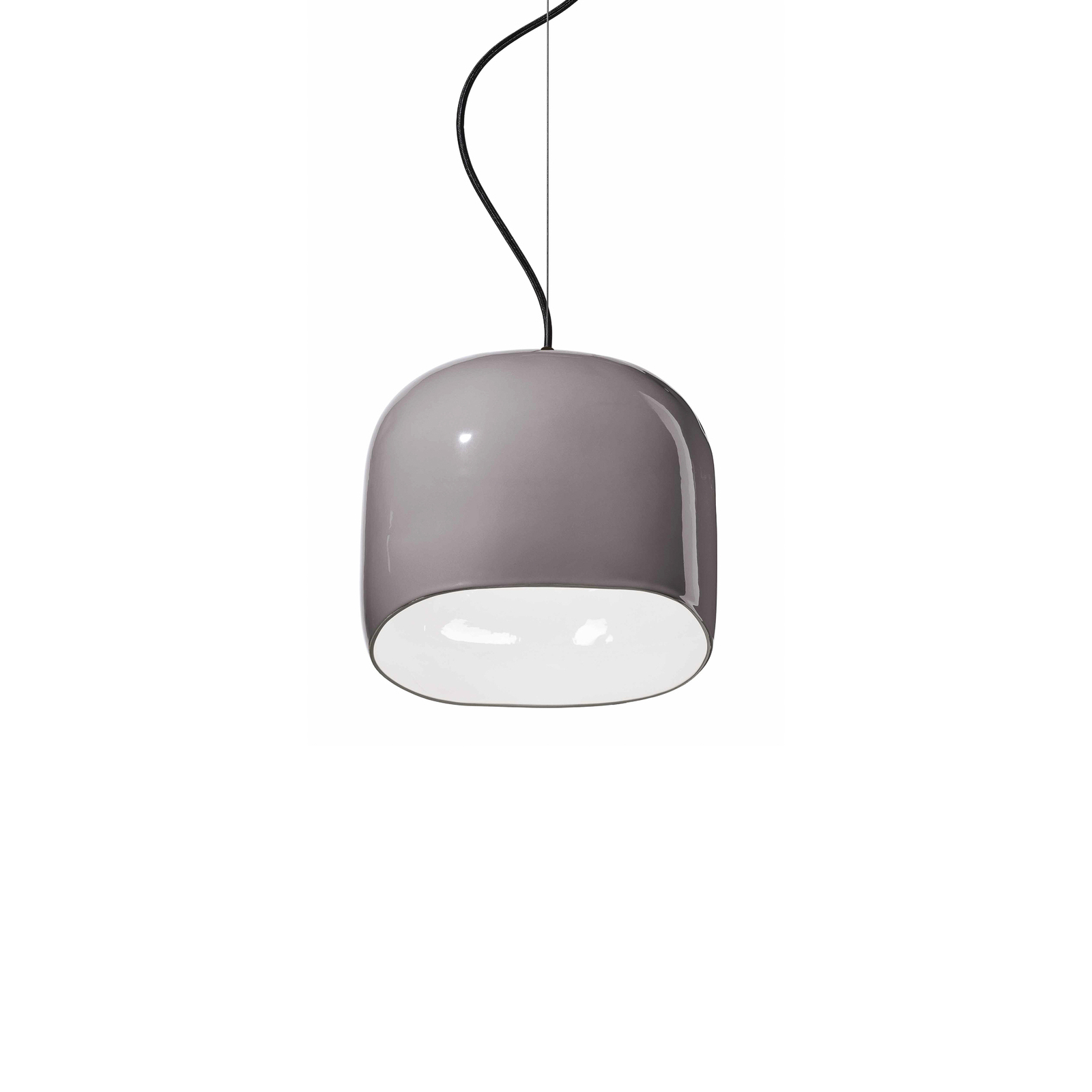Ayrton hanging lamp, ceramics, 29 cm, grey