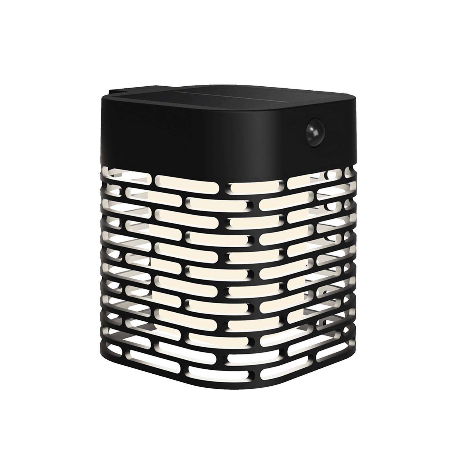 Philips LED-Solarwandleuchte Hara, schwarz, Sensor, IP44