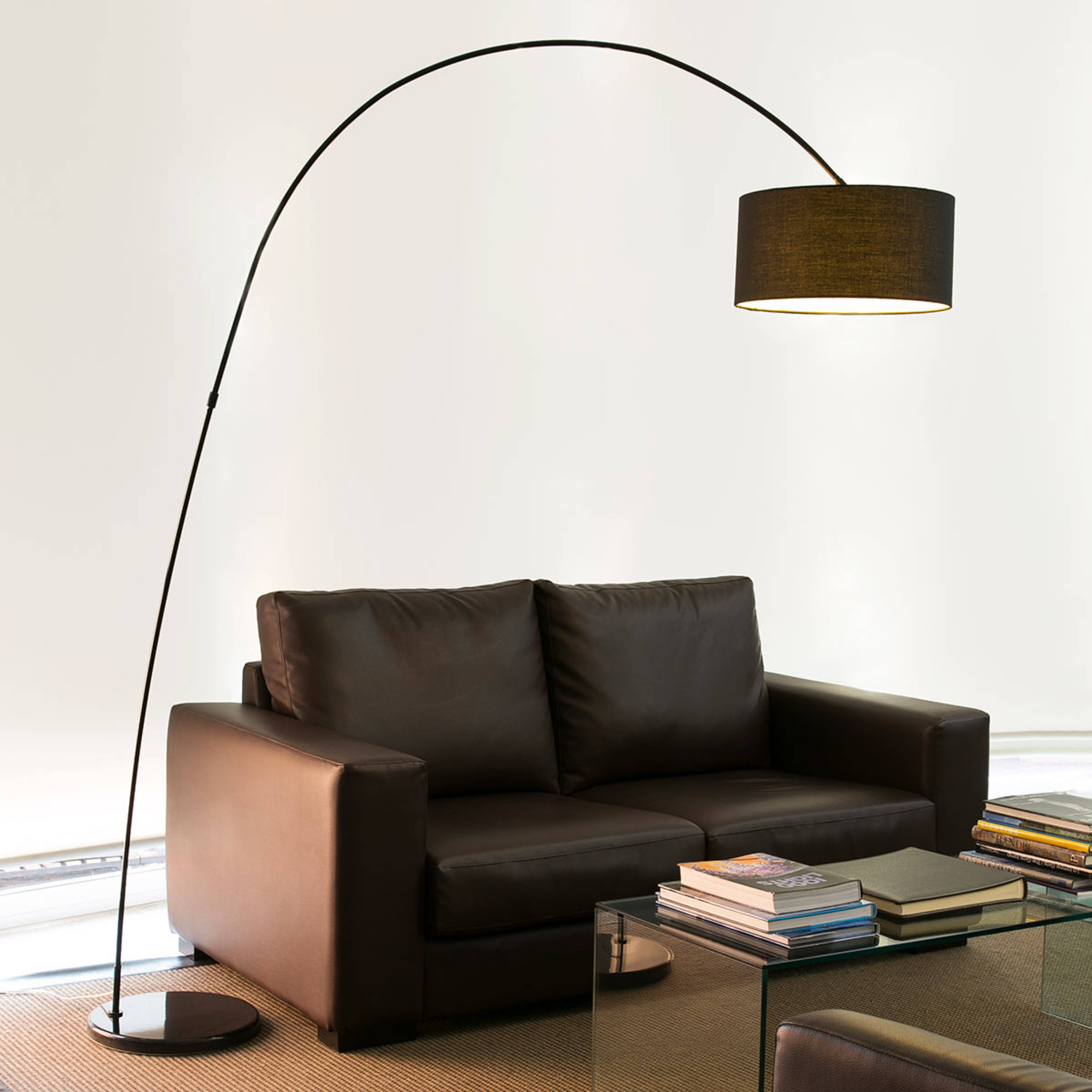 Decorativa lámpara de arco PAPUA, negro
