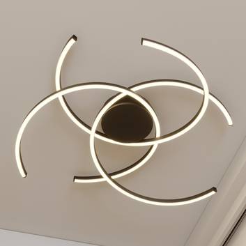 Lindby Katris LED ceiling light, 73 cm, black