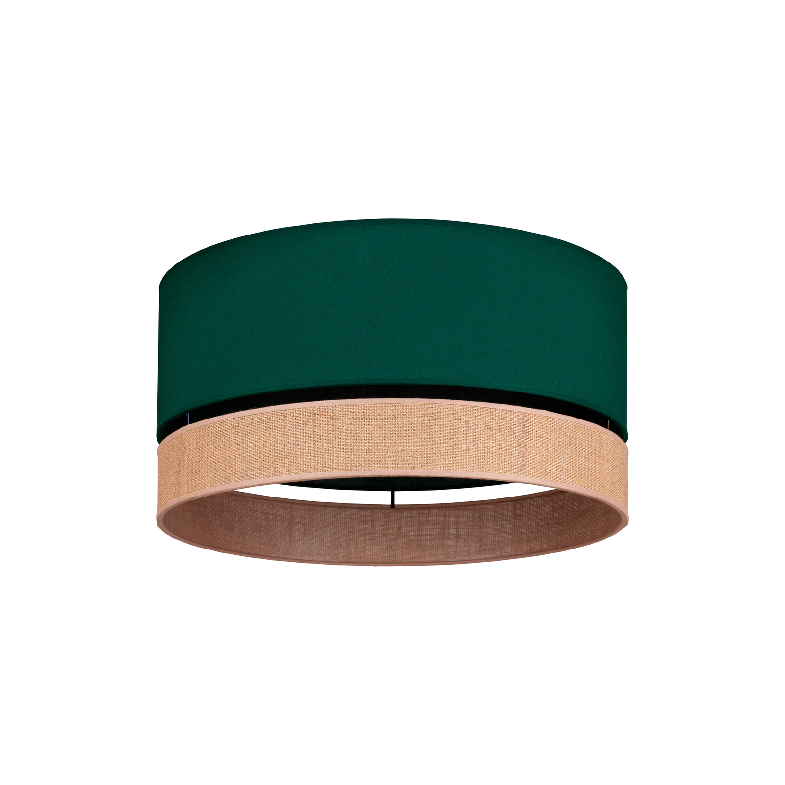 Euluna Levo ceiling light Ø 60 cm jute/dark green