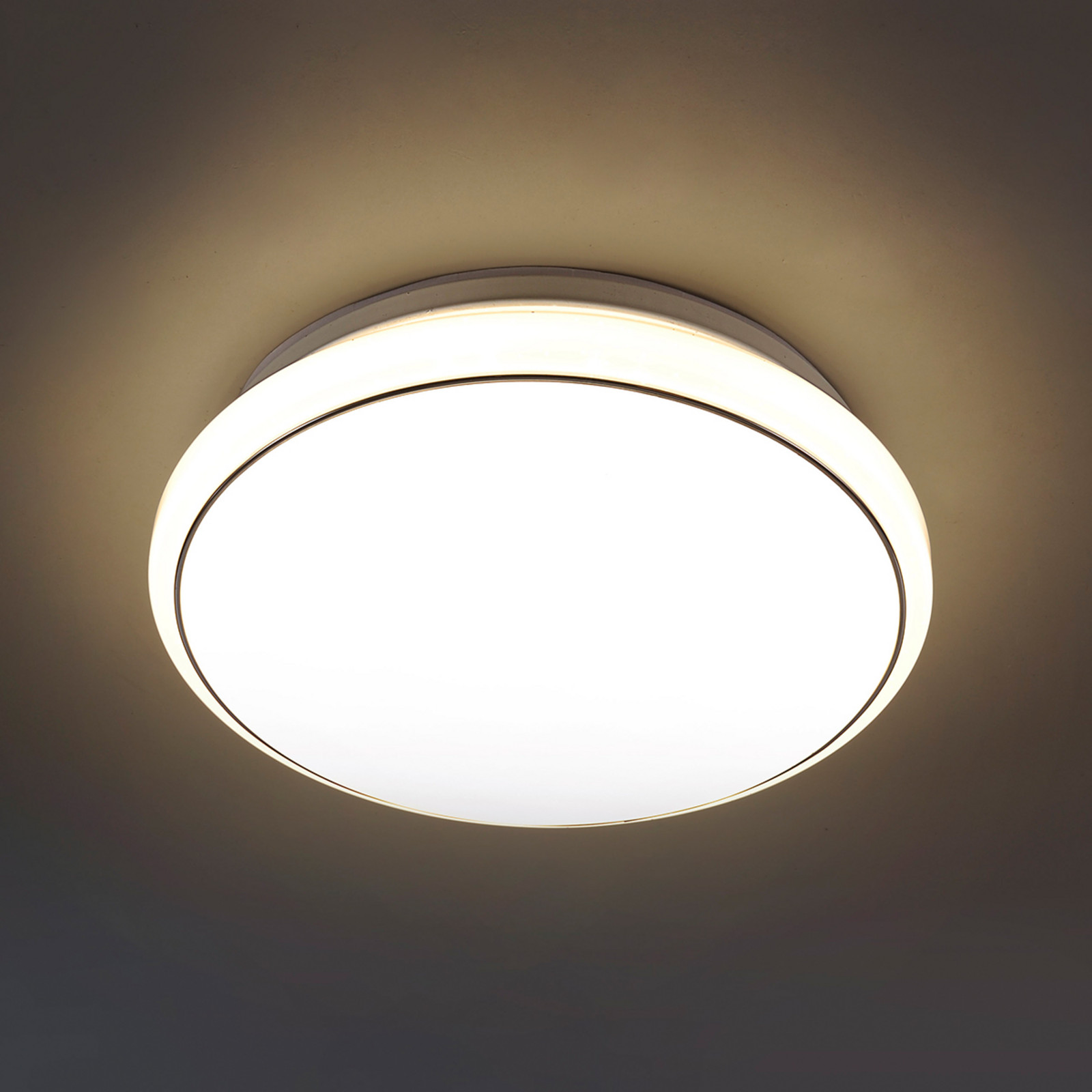 JUST LIGHT. Jupiter plafonieră LED aspect cer înstelat 35 cm - Camera de zi / sufragerie - modern - oțel alb - Plastic