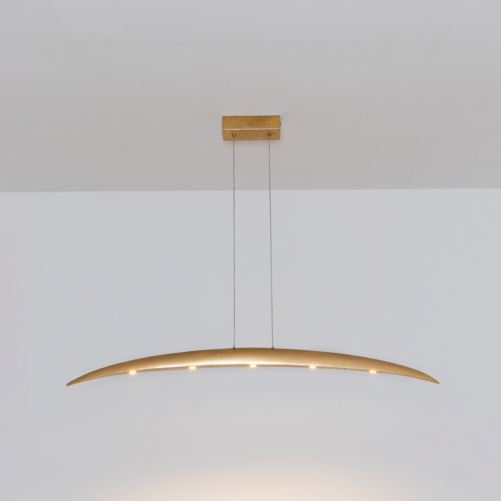 LED hanglamp COSTELLAZIONE, goud, lengte 122 cm, metaal, dimbaar