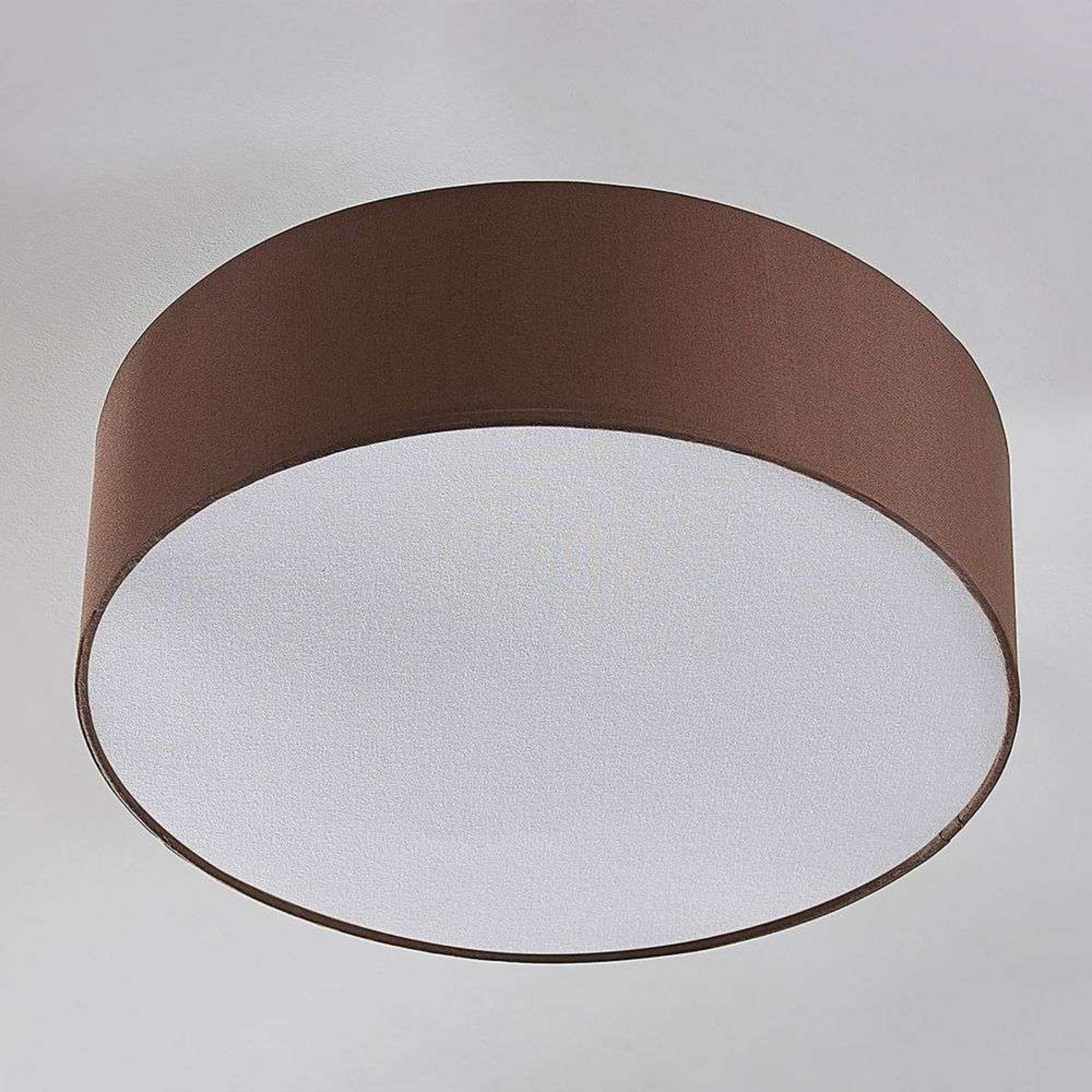 Sebatin Ceiling Lamp Ø40 Brown/White/Nickel - Lindby