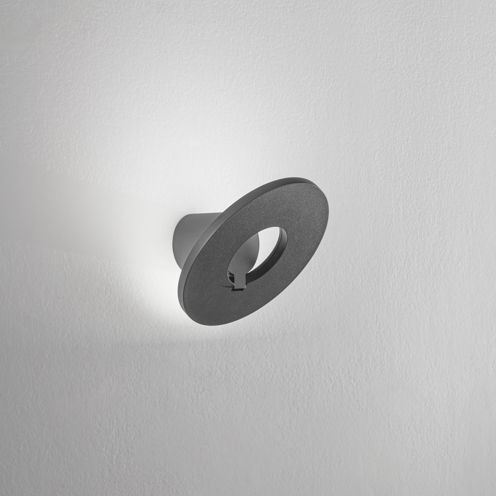 LED vonkajšie nástenné svietidlo Elite, tmavošedá, kov, Ø 24 cm, IP54