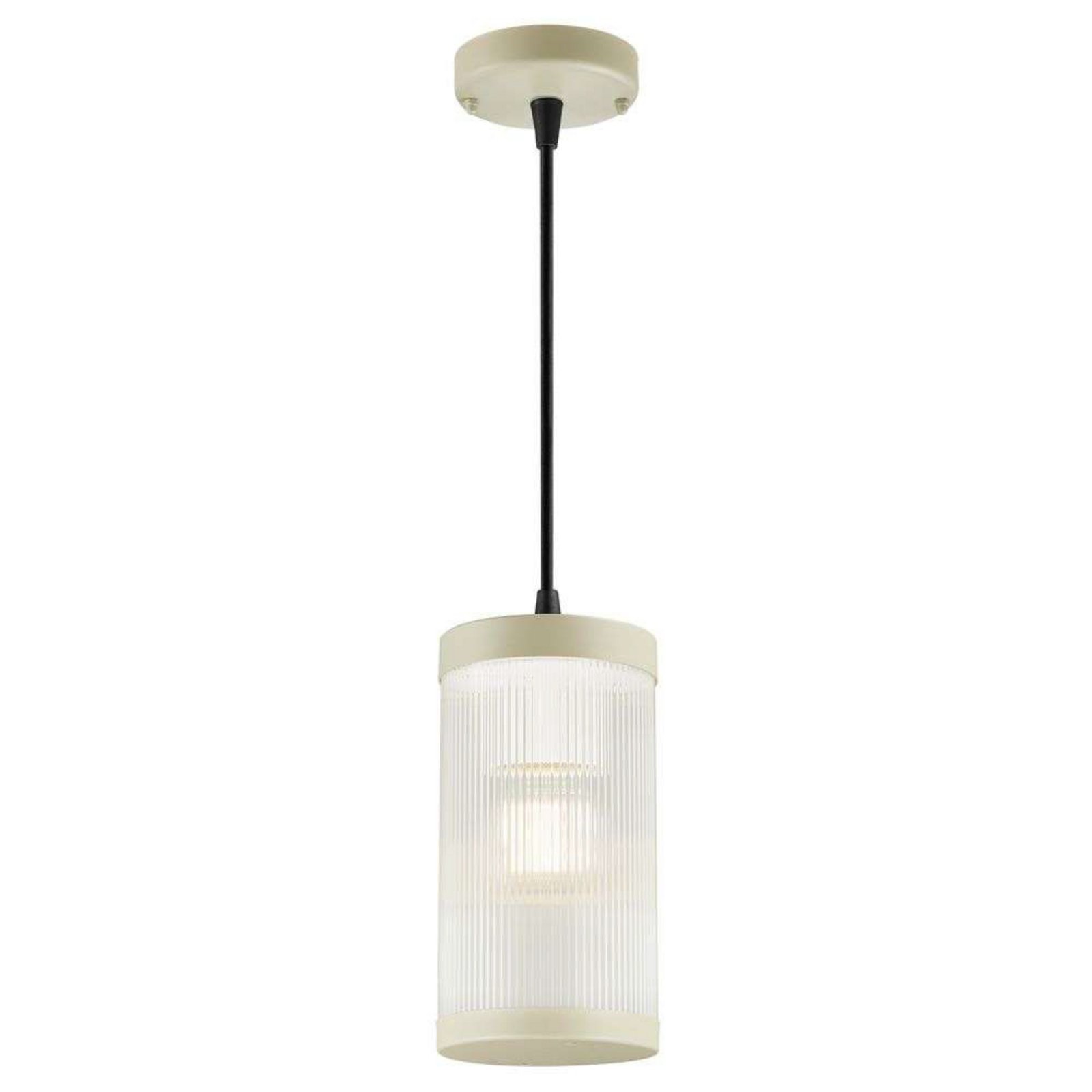 Buiten hanglamp Coupar, Ø 13 cm, zandkleurig