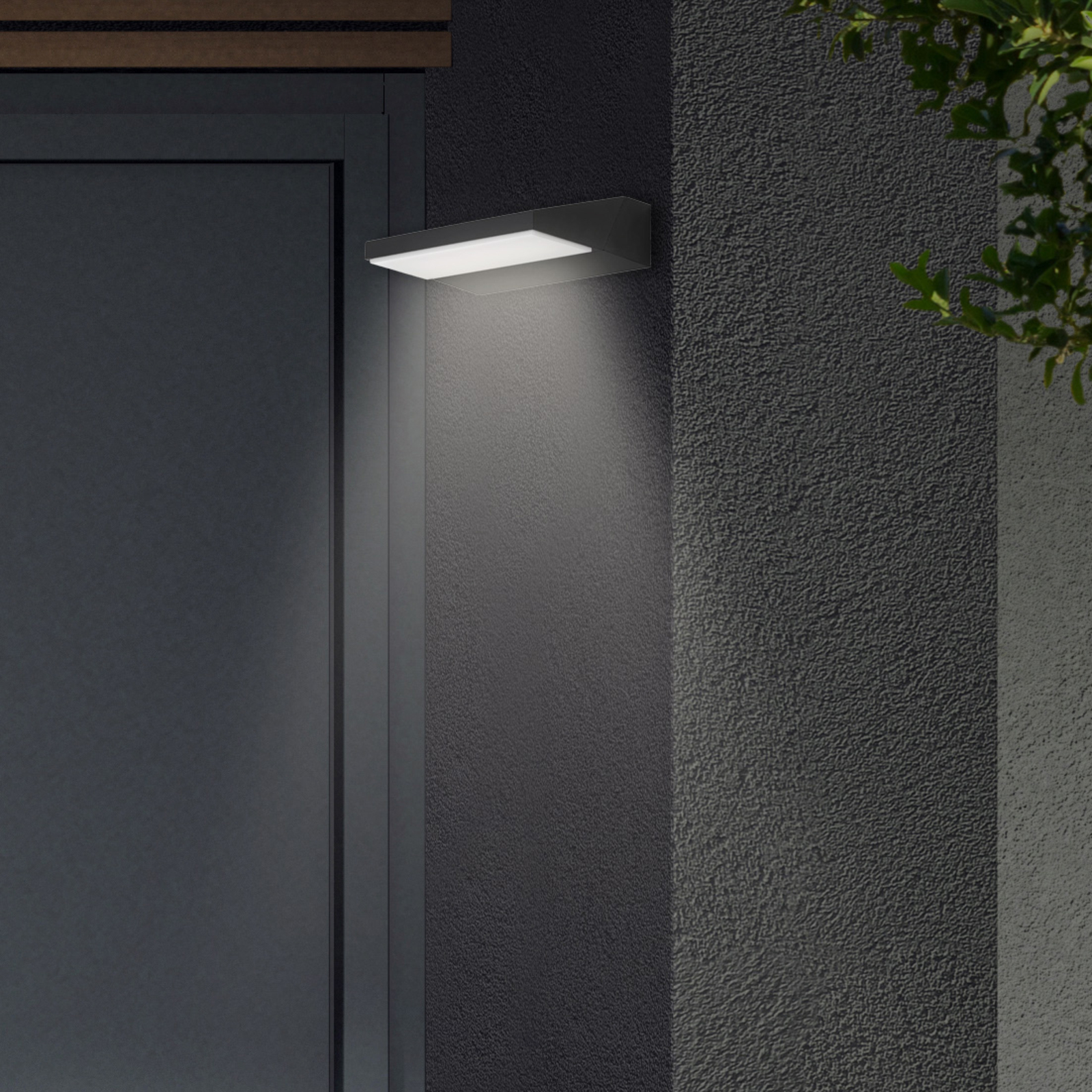 Bergen LED vanjska zidna svjetiljka rotirajuća crna 4000K