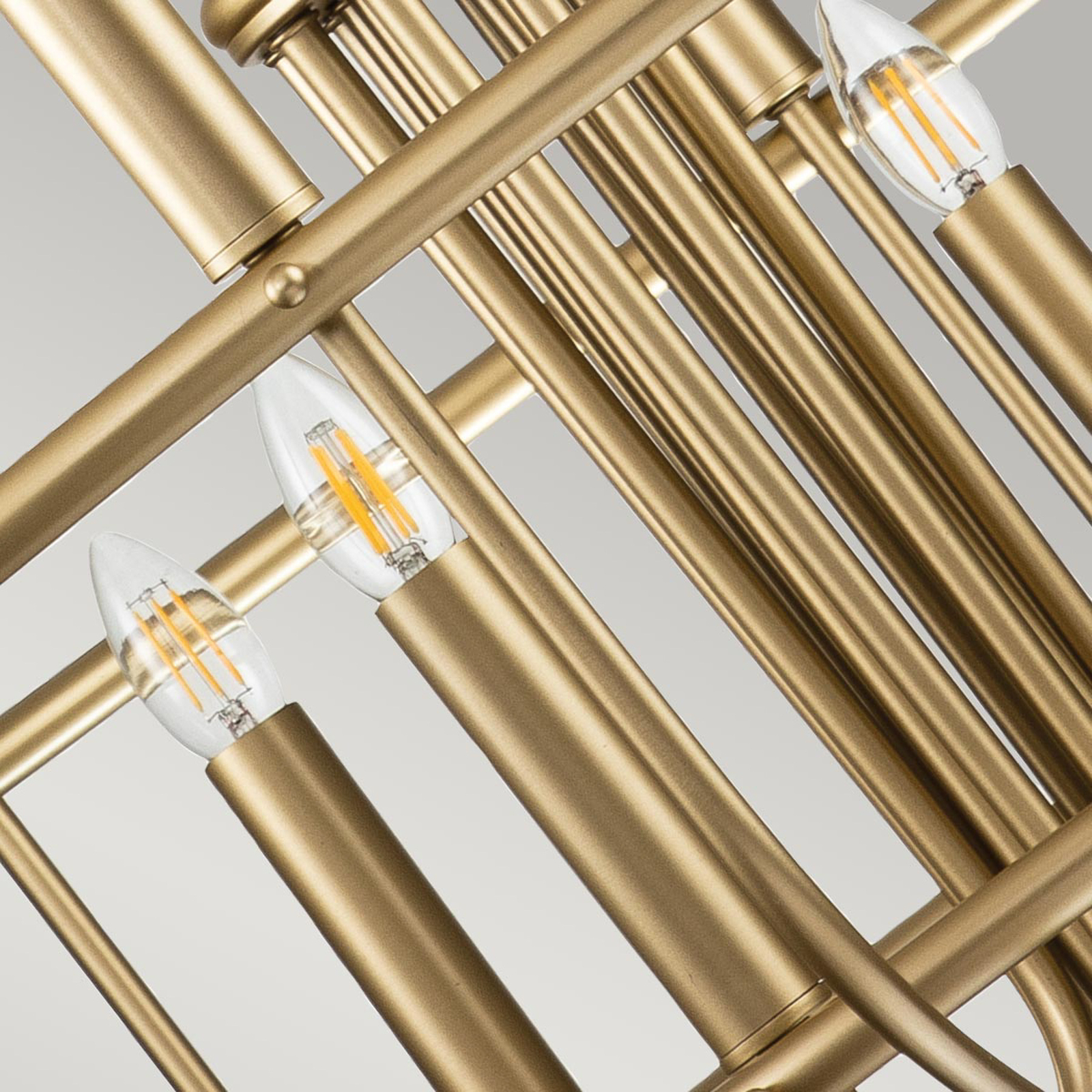 Capitol Hill chandelier, 12-bulb, brass
