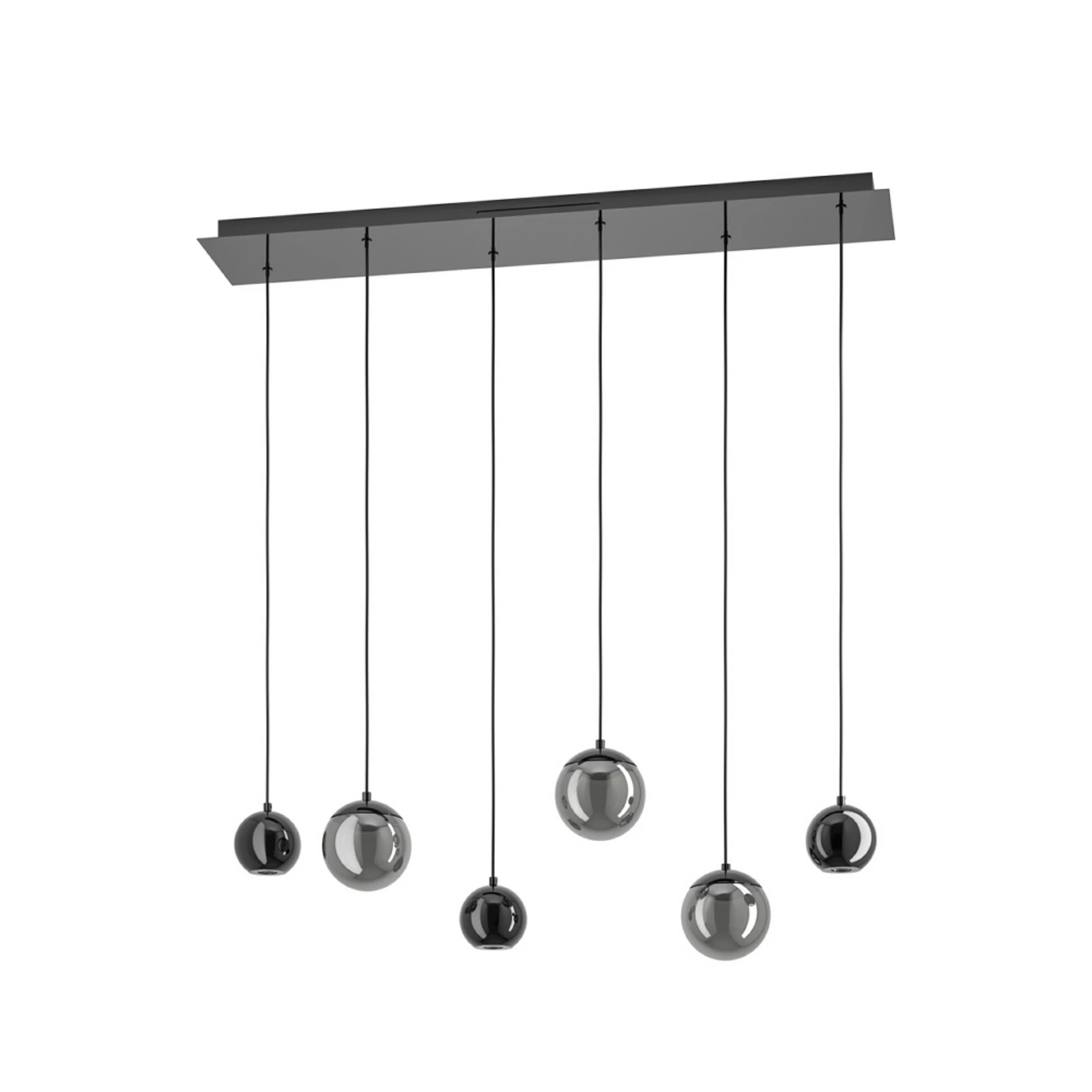 Lampada LED a sospensione Stars of Light ANORIAS, nera, 100 cm, a 6 luci