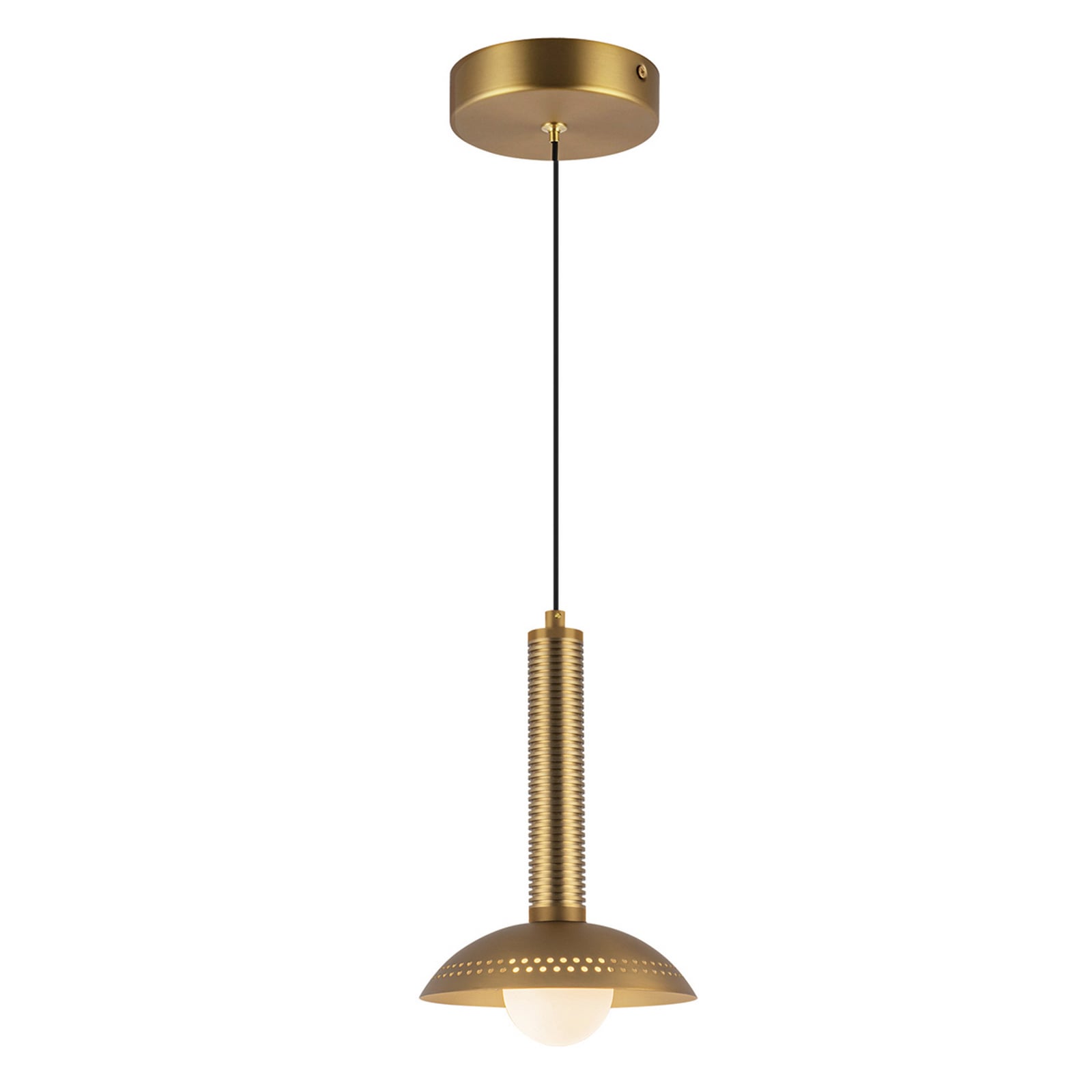 LED hanglamp Arden, goudkleurig, Ø 15 cm, metaal, dimbaar