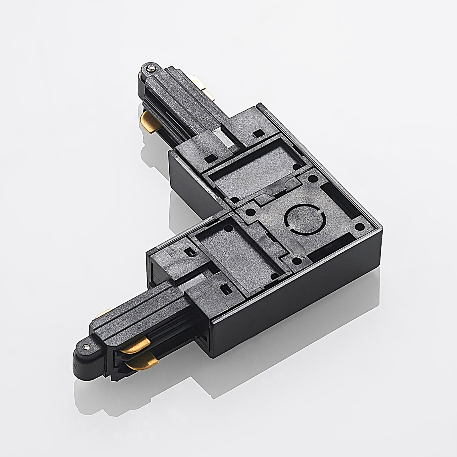 Lindby hoekconnector Linaro, zwart, 1-fase systeem