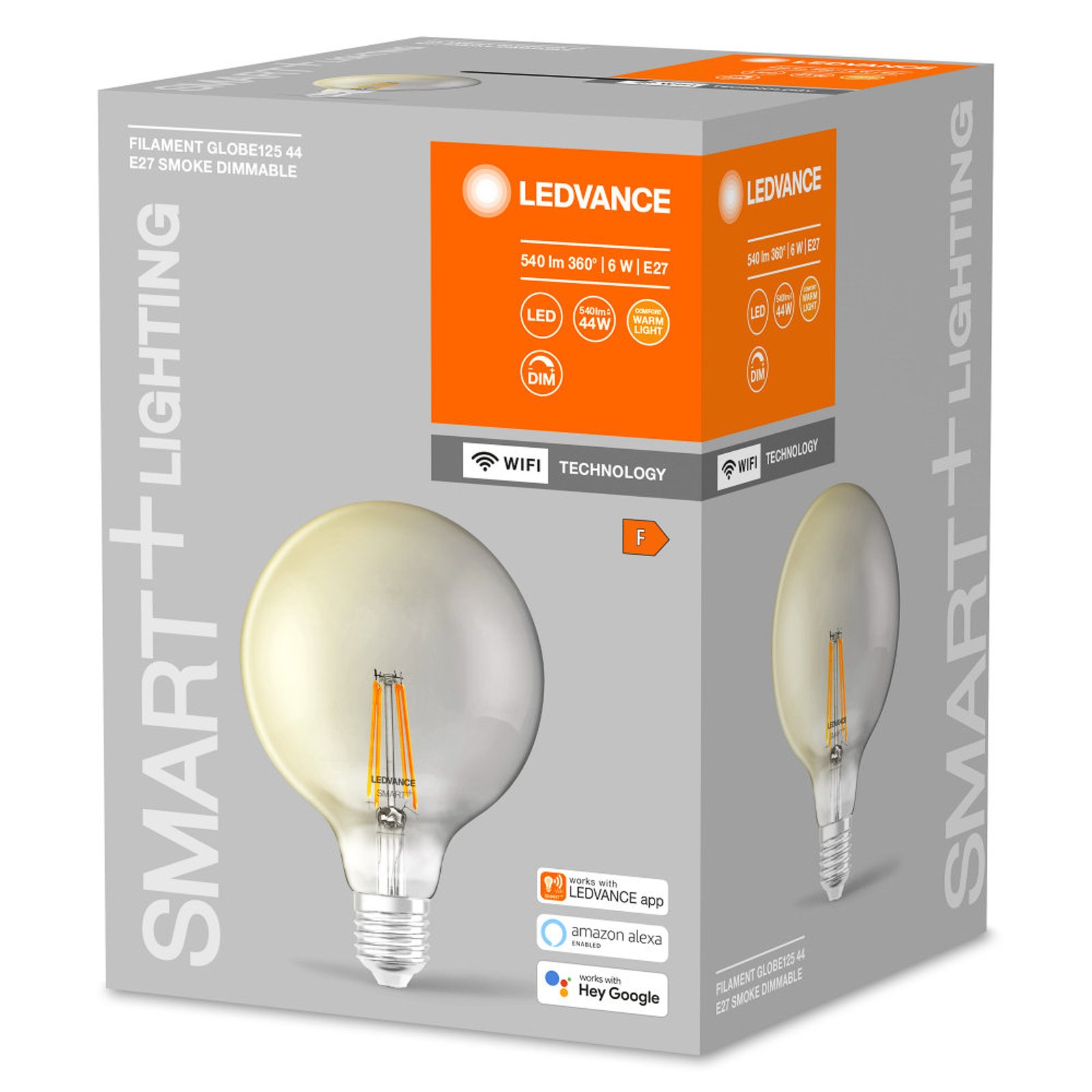 LEDVANCE SMART+ WiFi filament globe 44 E27 6W 825
