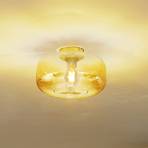 Lindby ceiling light Hildur, Ø 28.5 cm, amber, glass