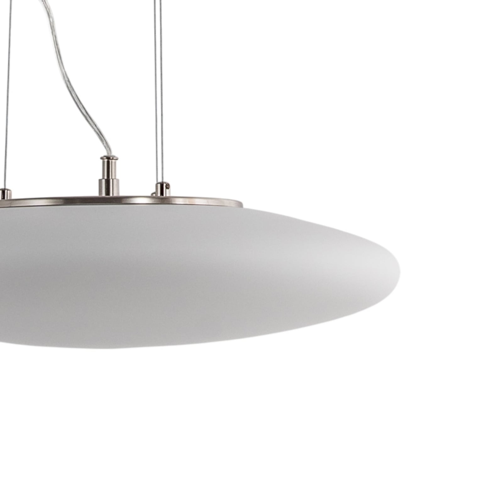 Lindby LED-Hängeleuchte Gunda, weiß, Glas, Ø 47 cm, dimmbar