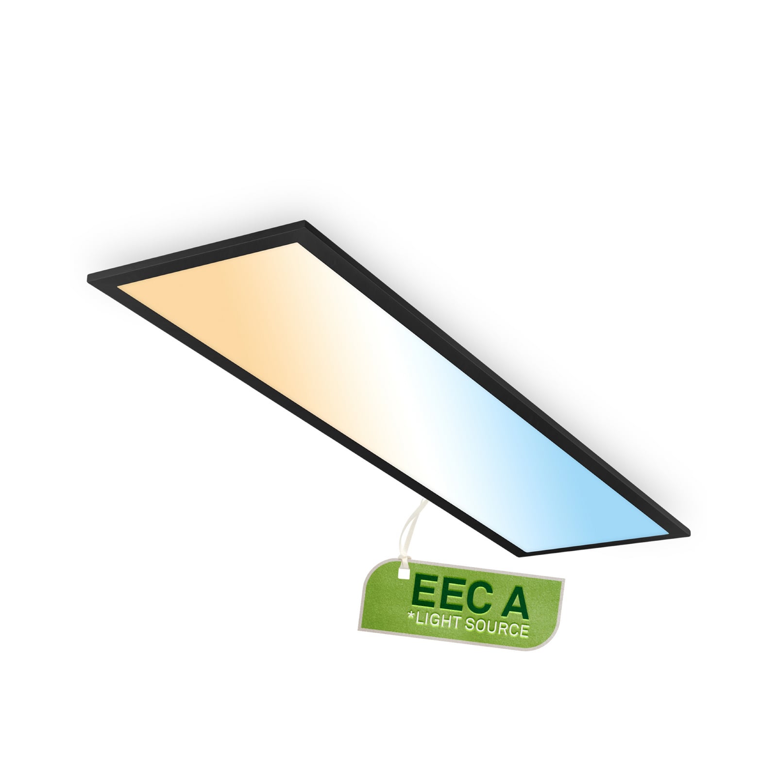 Piatto A LED panel, black, 100 x 25 cm, remote control, 12.6 W