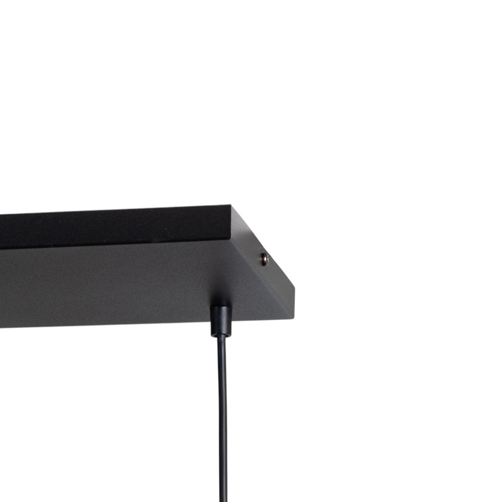 Verdi függőlámpa, 115 cm hosszú, fekete/füstszürke, 6 lámpás.