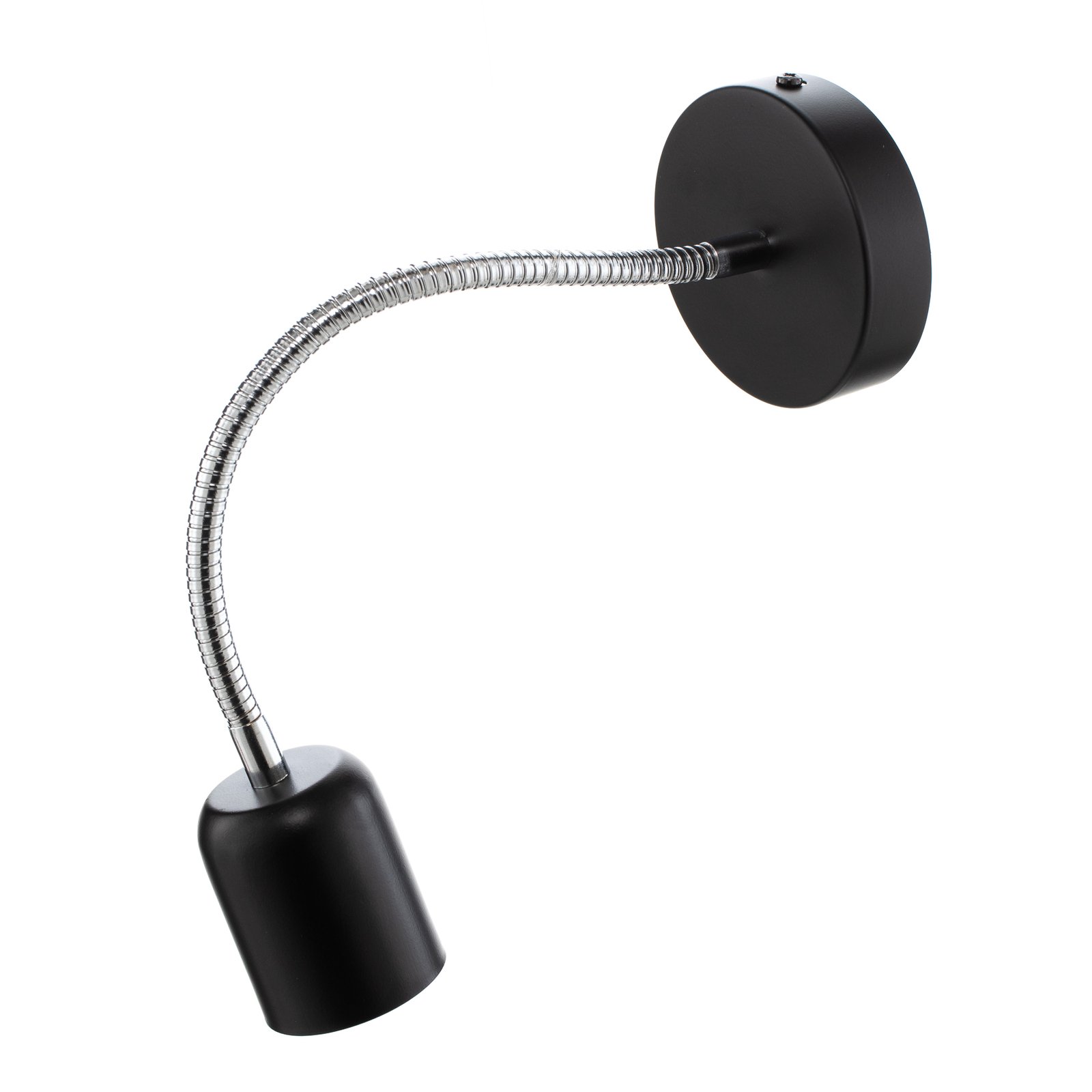 "Maxi" sieninis šviestuvas su lanksčia rankena, juodas
