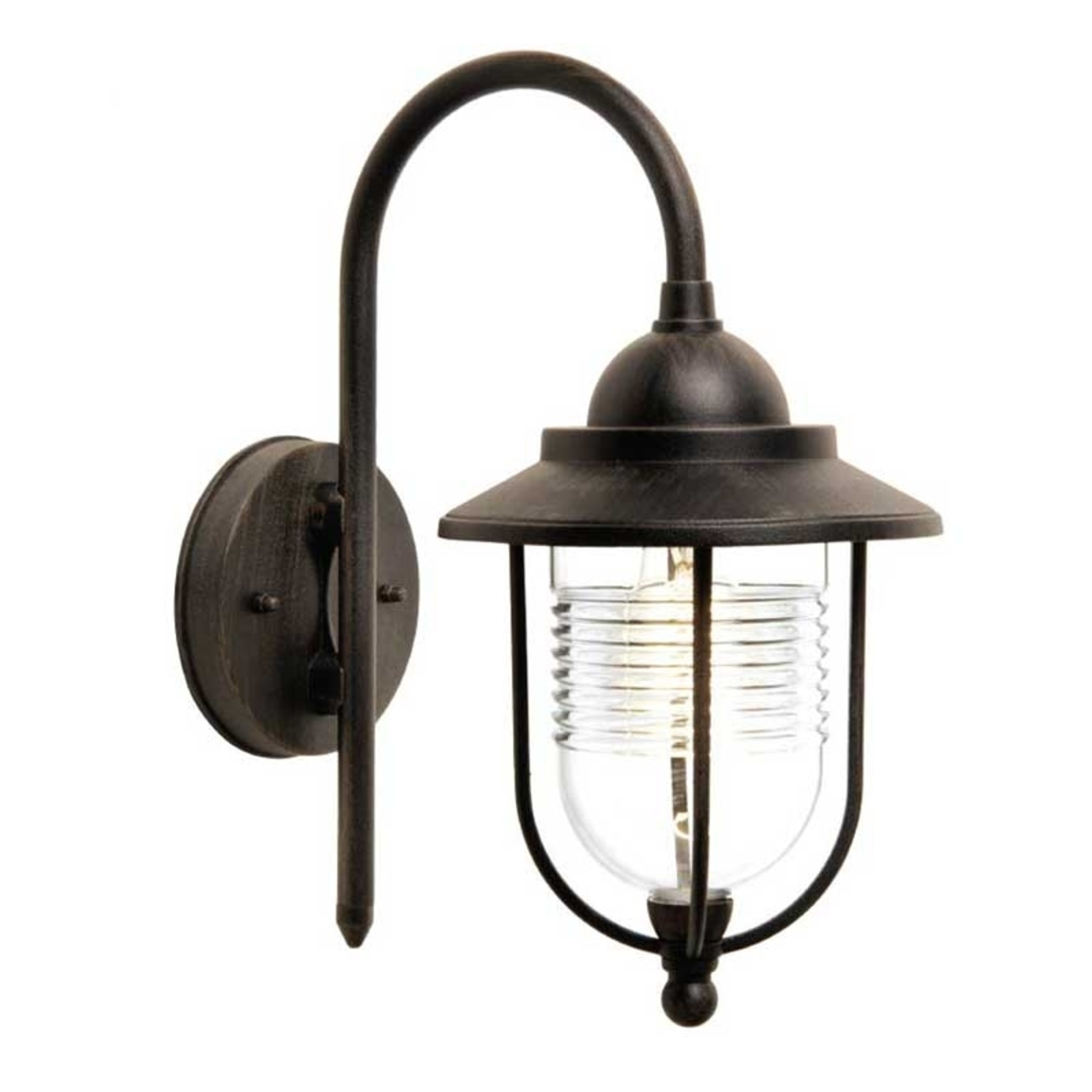 Meret Outside Wall Light RustColoured Lights.co.uk