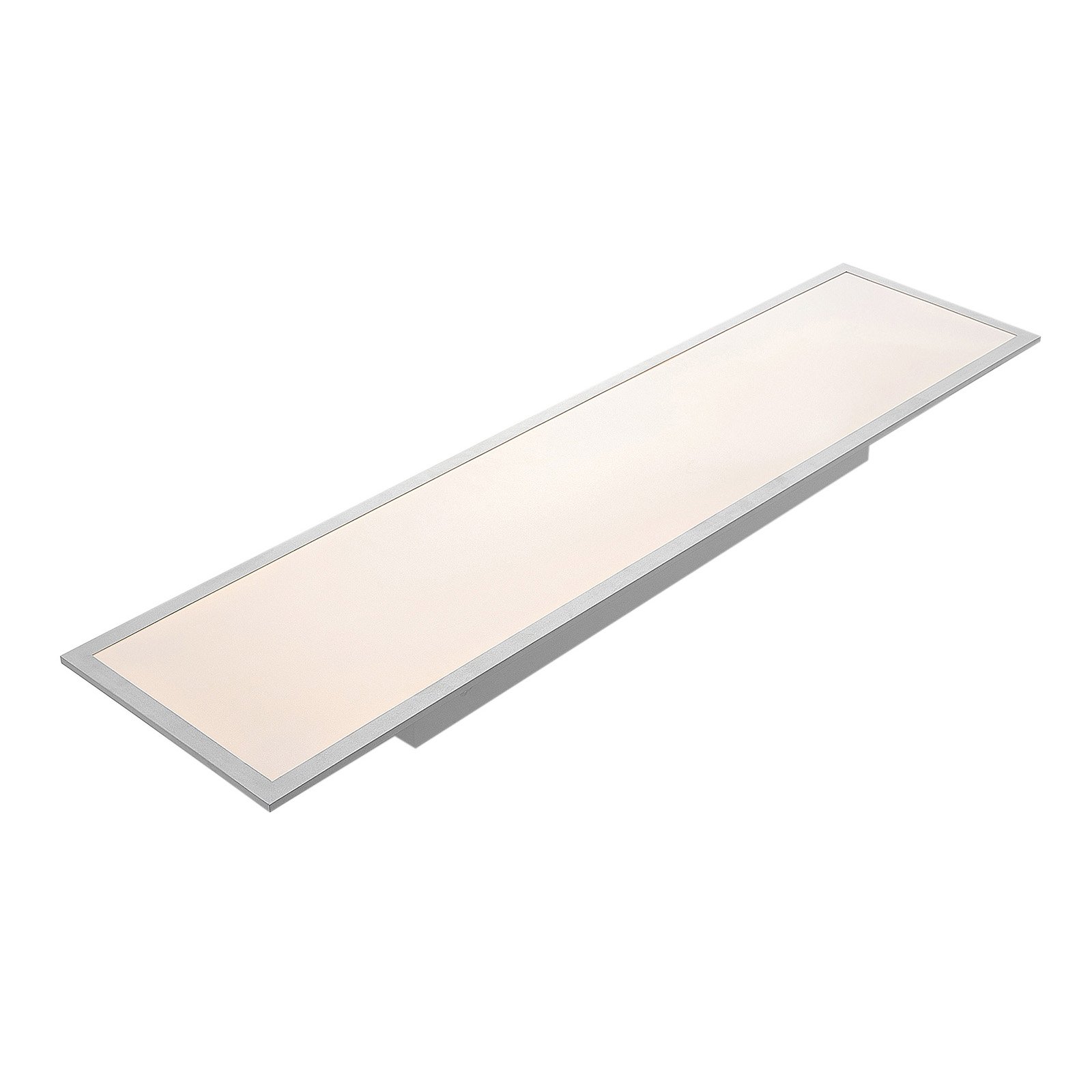 Lindby LED-Panel Stenley, 4.000 K, 120cm x 30cm, silber/weiß