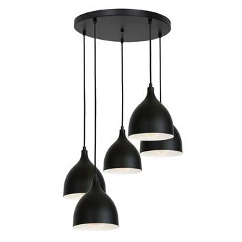 Hanglamp Nanu rond 5-lamps zwart