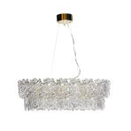 Lorraine pendant light, brass/clear, metal/acrylic, length 75 cm, E14 – By