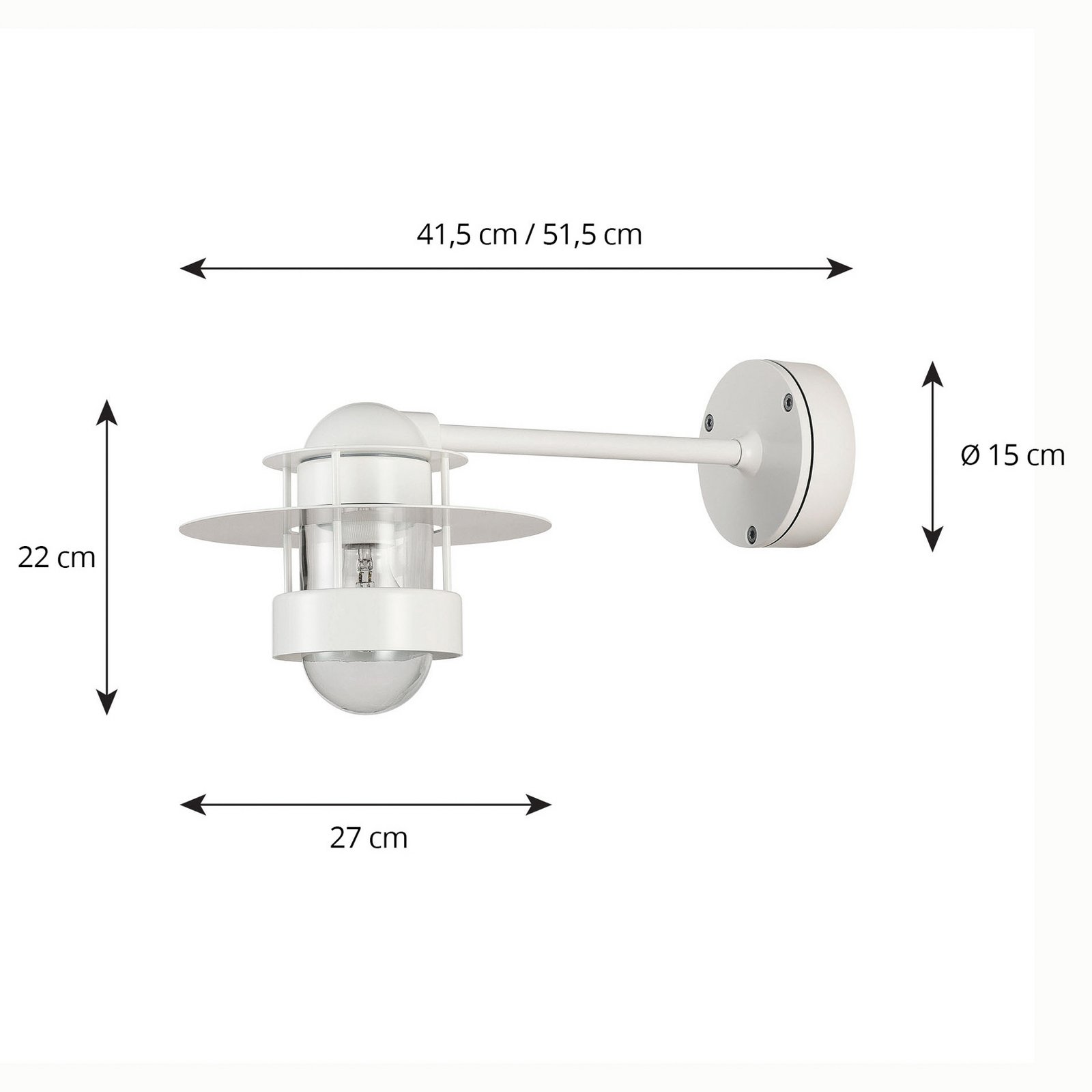 Louis Poulsen Albertslund wall lamp 51.5 cm white