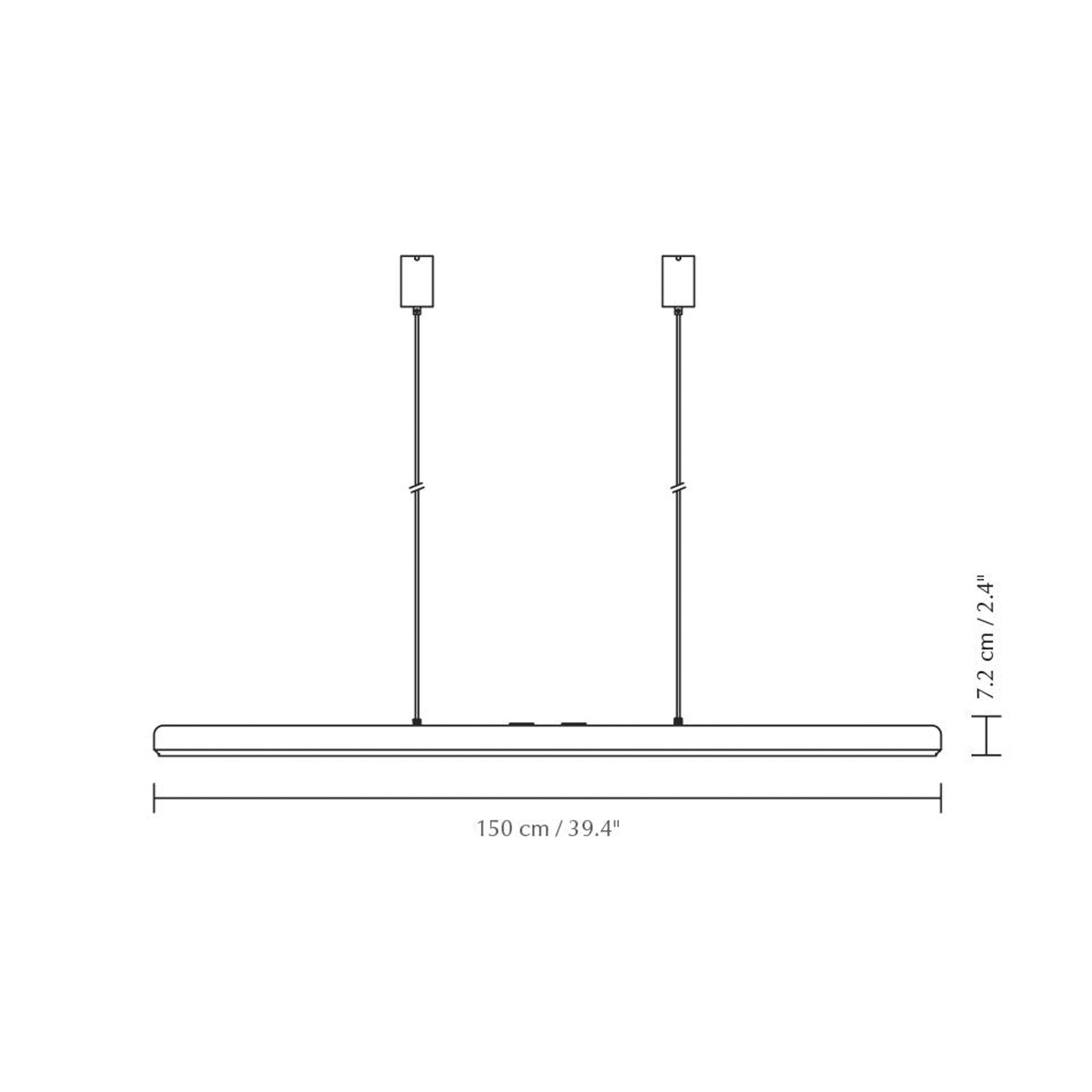 UMAGE LED viseća lampa Hazel Branch, crna/mesing, 150 cm