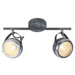 Concrete grey ceiling light Rider, two-bulb