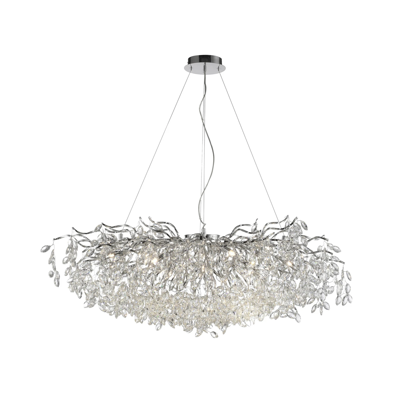 Paul Neuhaus Ricicle lühtri, kroom, pikkus 120 cm