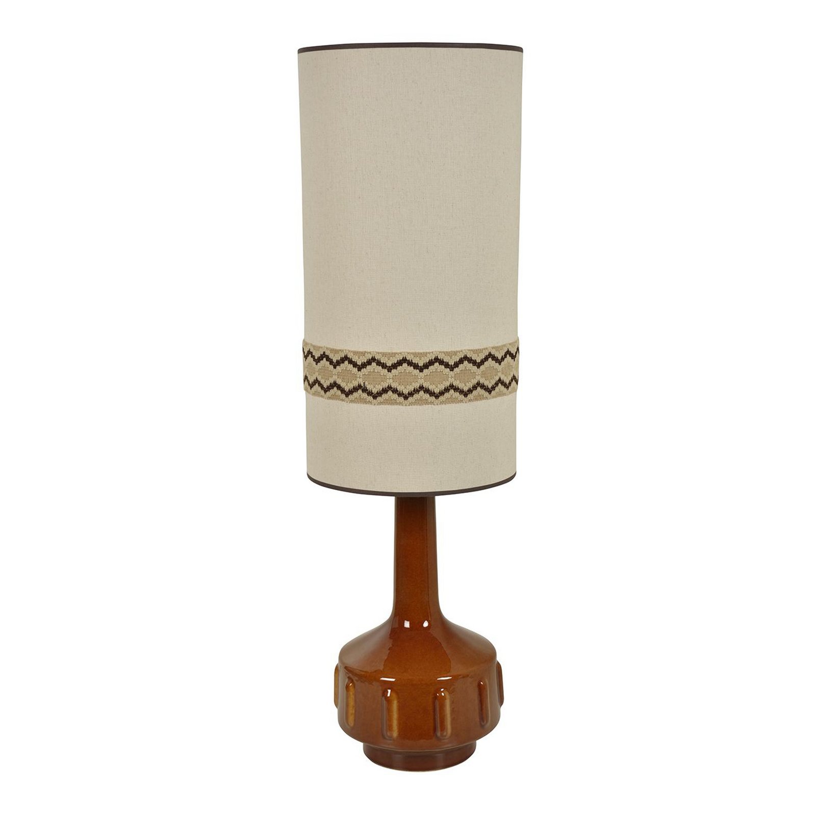 MARKET SET Stojacia lampa Jimmy, výška 121 cm keramika, vzorovaný lem