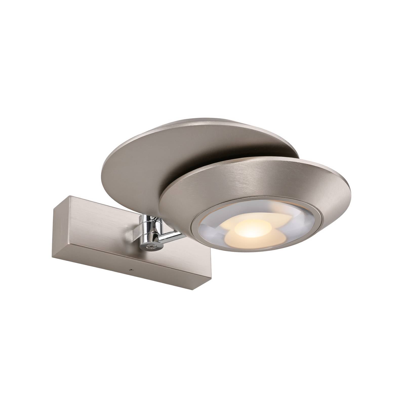 LED-Wandlampe PURE Oculis, silberfarben 30 cm, Eisen, 2-flg.