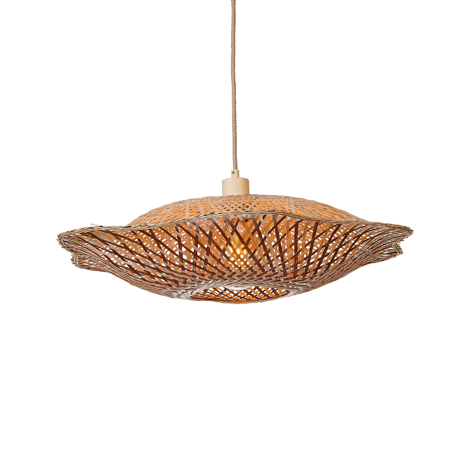 Lámpara colgante Madura de GOOD & MOJO, Ø 60 cm, color natural/marrón, bambú