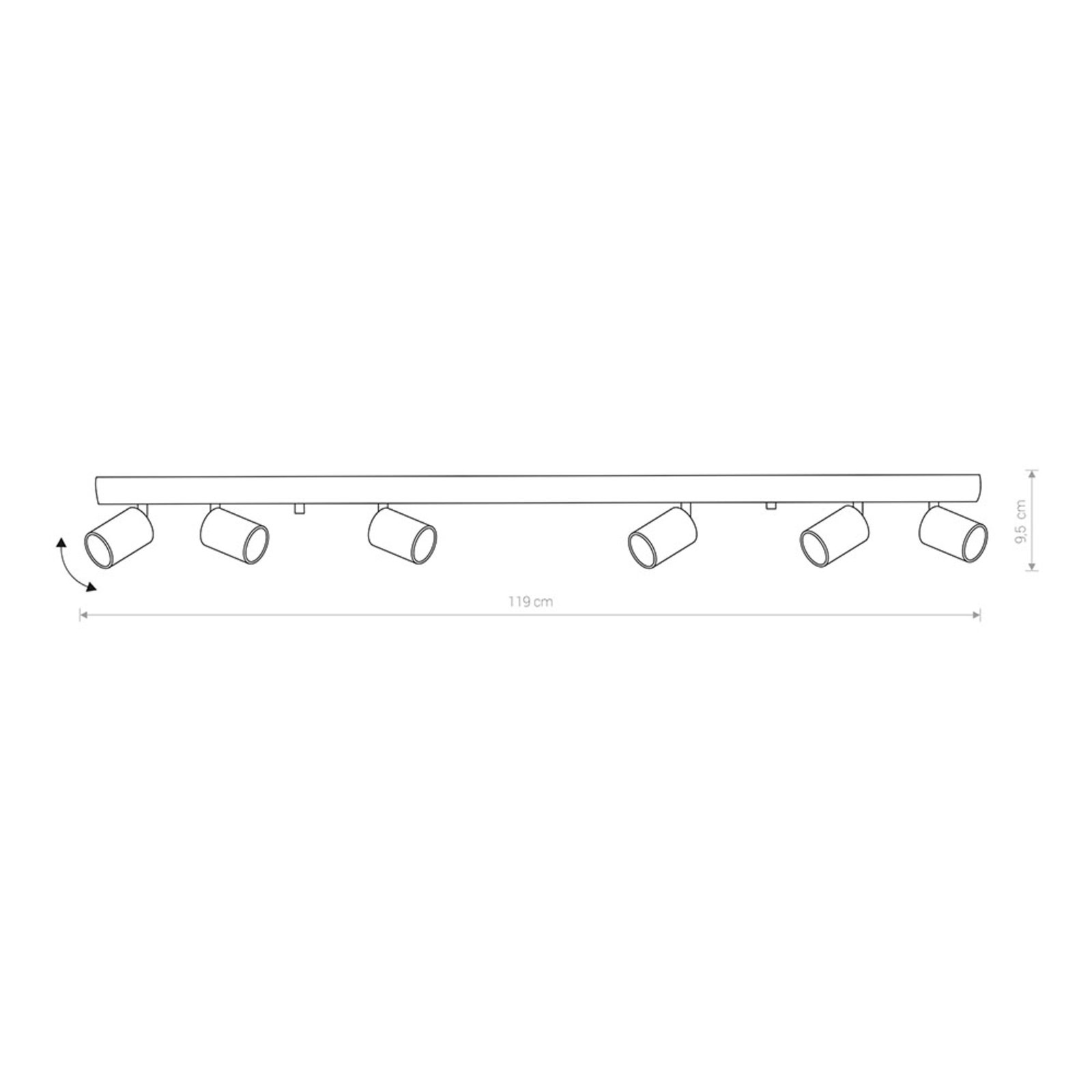 Nowodvorski Lighting Takspot Eye Spot 6 lyskilder, svart - Sort