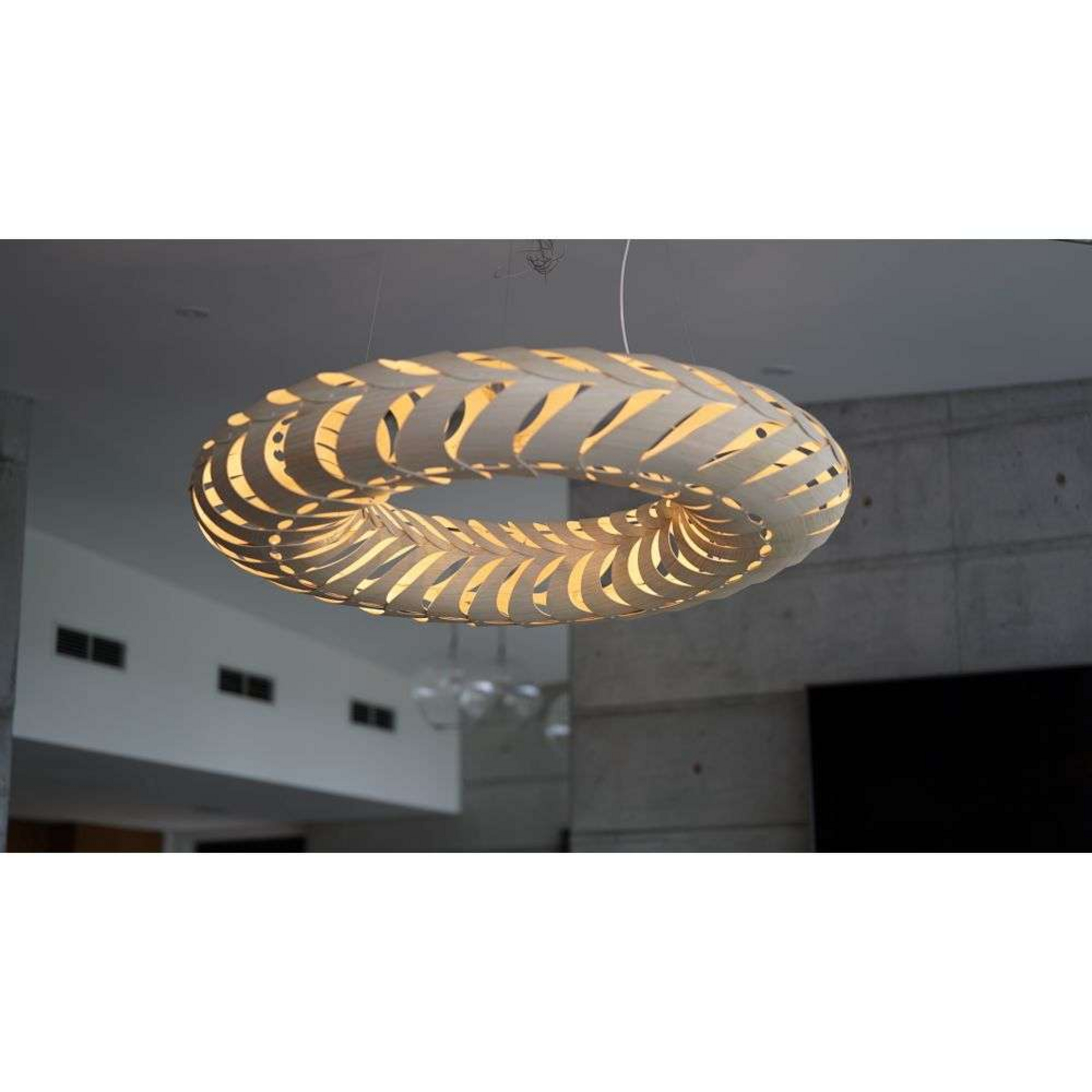 Maru Pendelleuchte Ø140 Schwarz 2 Seiten - David Trubridge